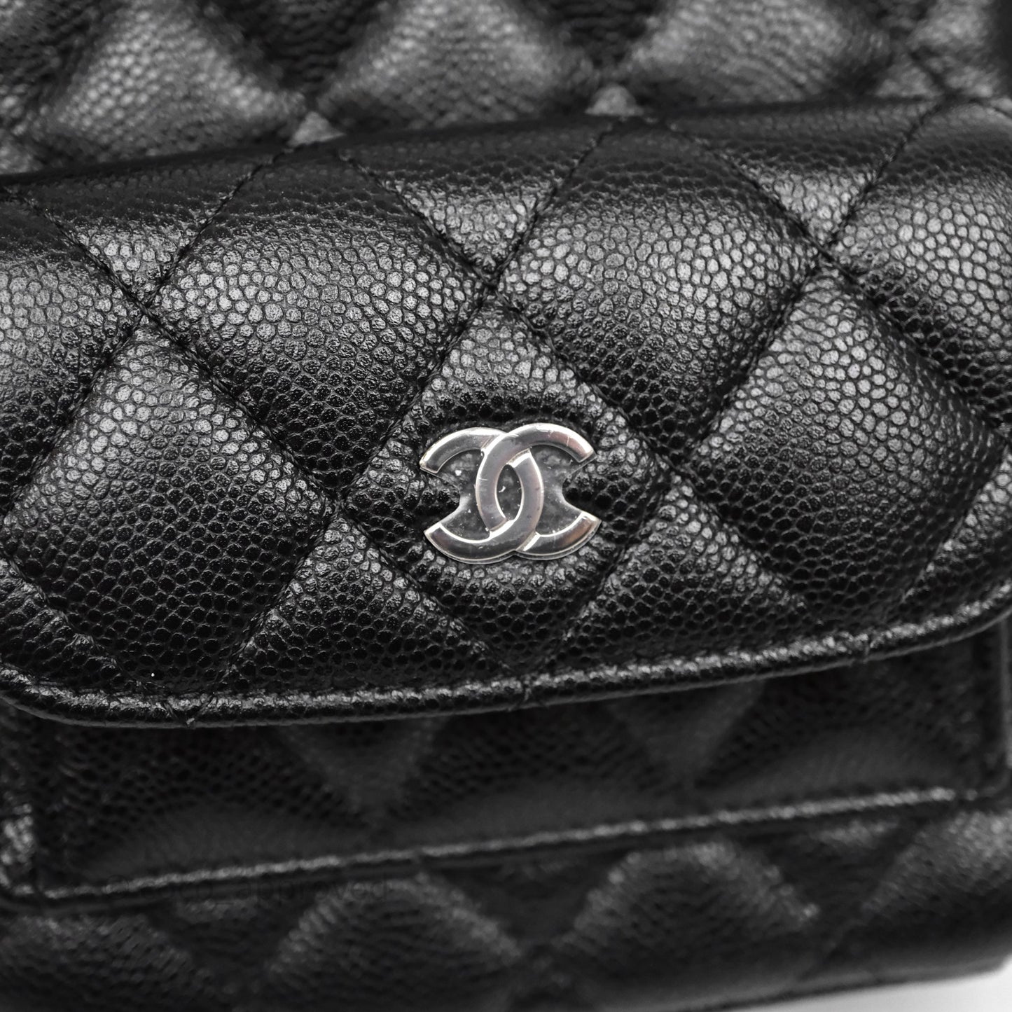 Chanel Classic Mini Backpack Black Caviar Silver Hardware