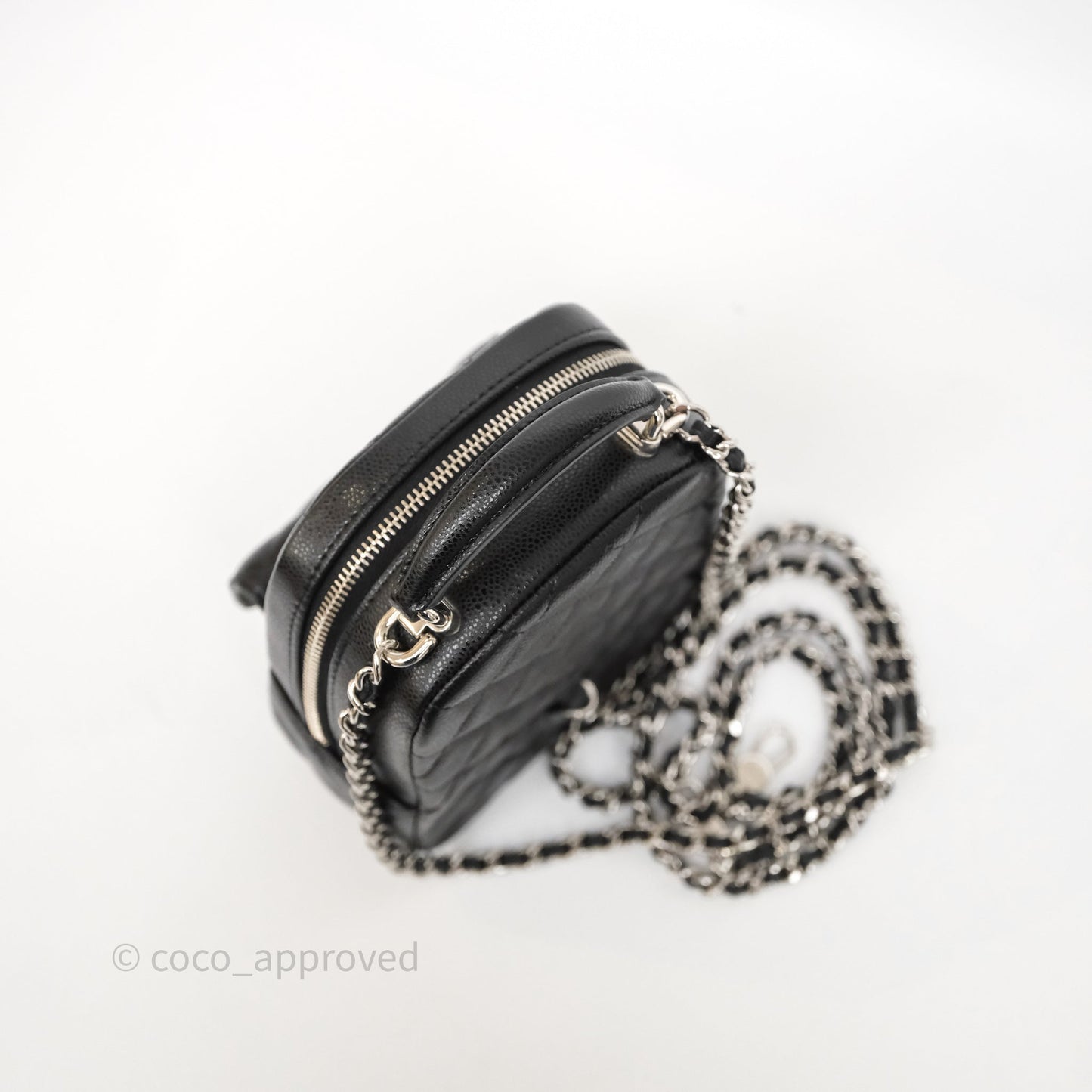 Chanel Classic Mini Backpack Black Caviar Silver Hardware