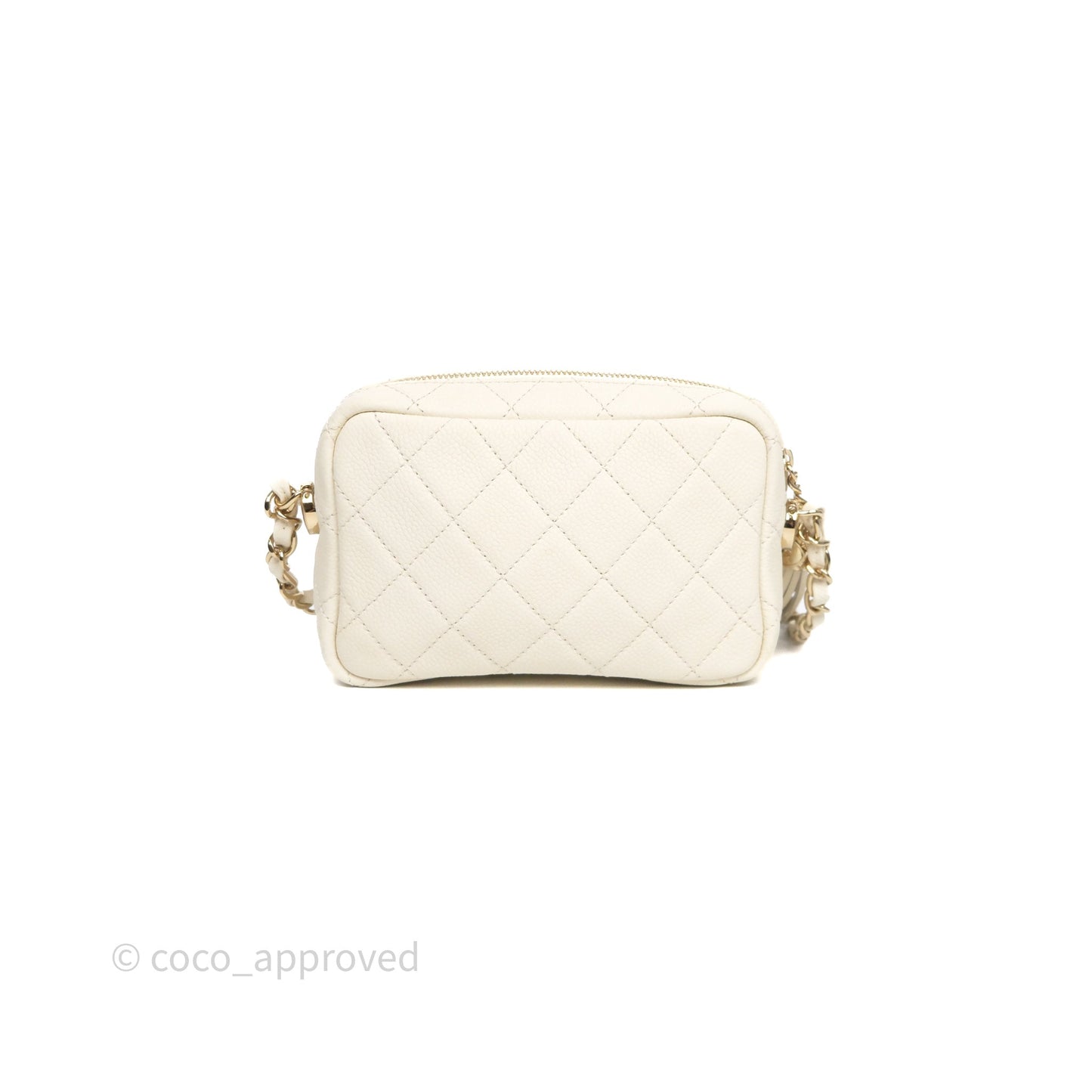 Chanel Mini Camera Bag Light Beige Caviar Gold Hardware