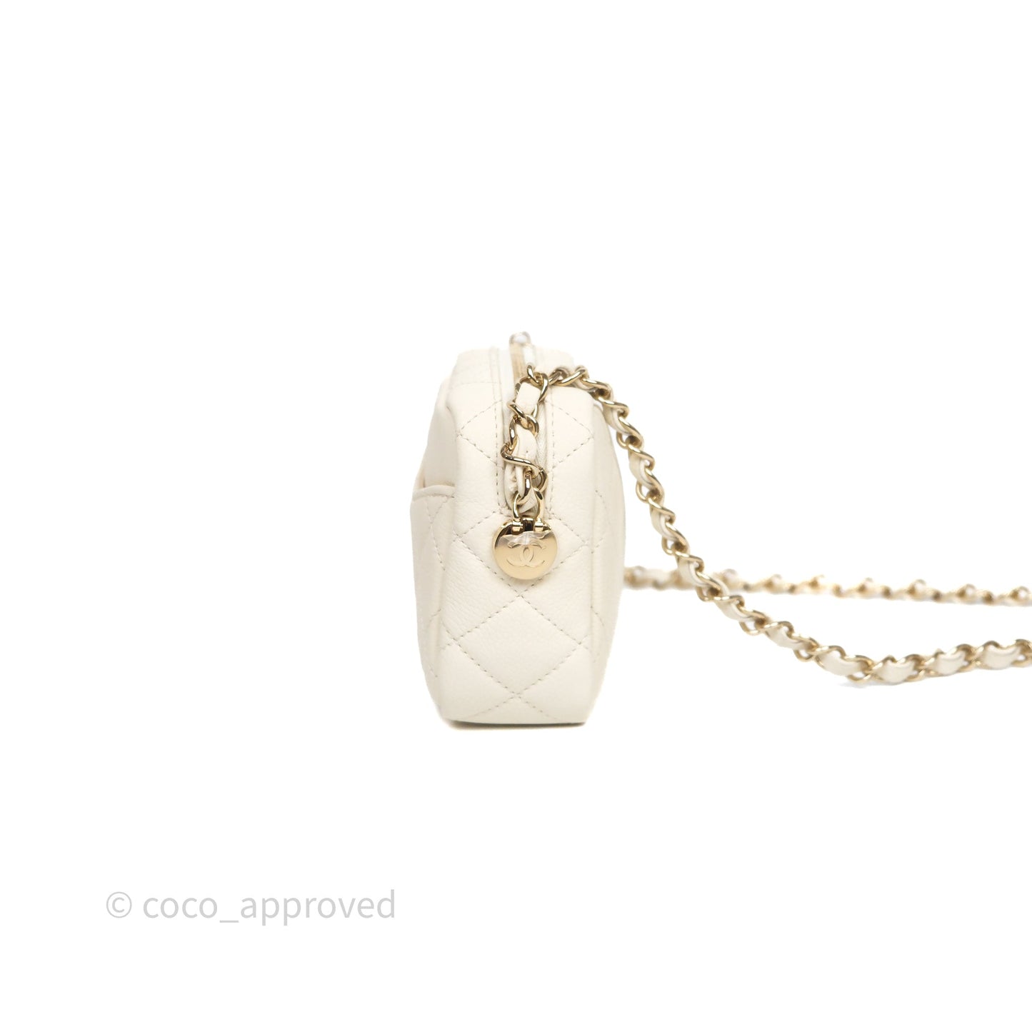 Chanel Mini Camera Bag Light Beige Caviar Gold Hardware