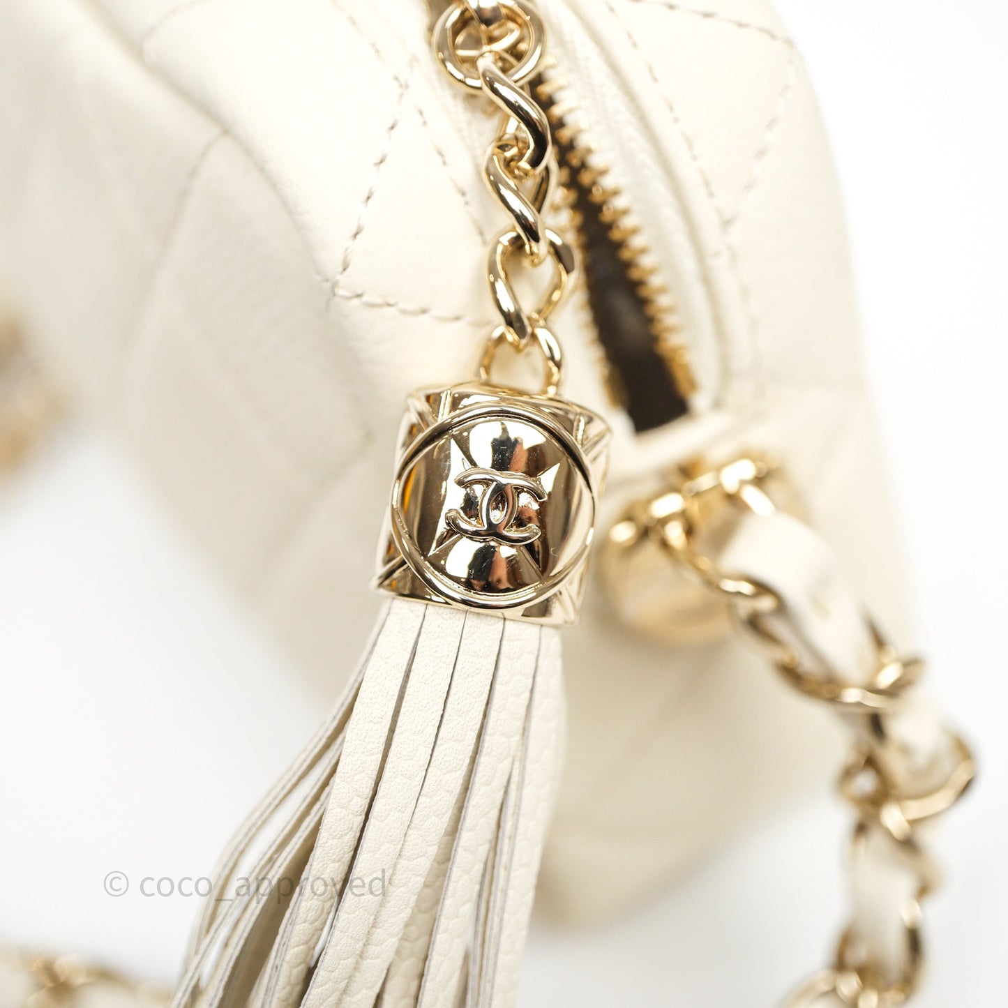 Chanel Mini Camera Bag Light Beige Caviar Gold Hardware