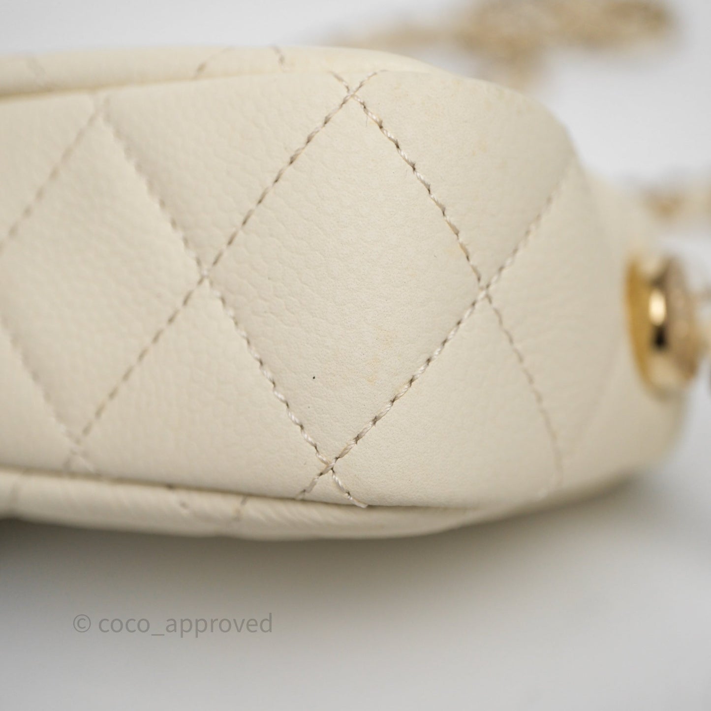 Chanel Mini Camera Bag Light Beige Caviar Gold Hardware
