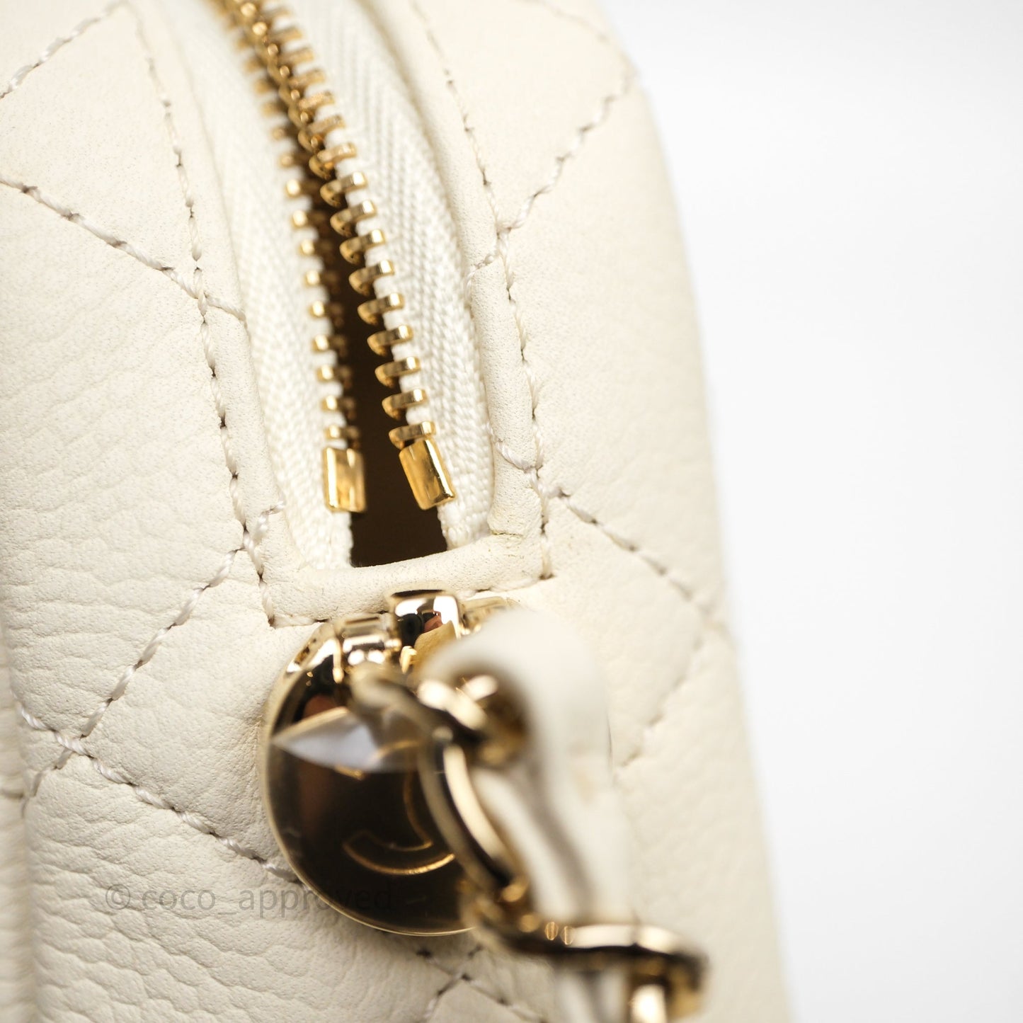 Chanel Mini Camera Bag Light Beige Caviar Gold Hardware