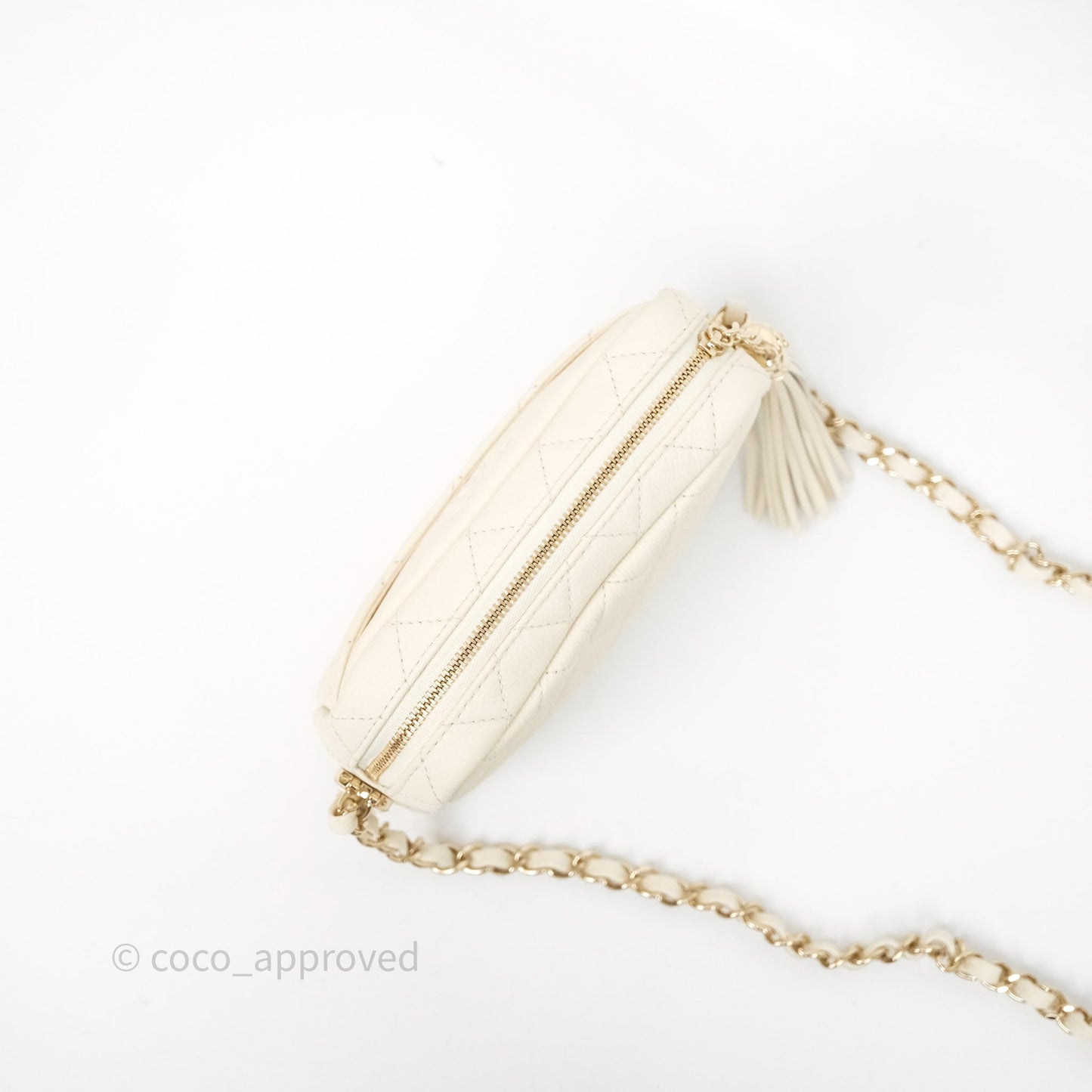 Chanel Mini Camera Bag Light Beige Caviar Gold Hardware