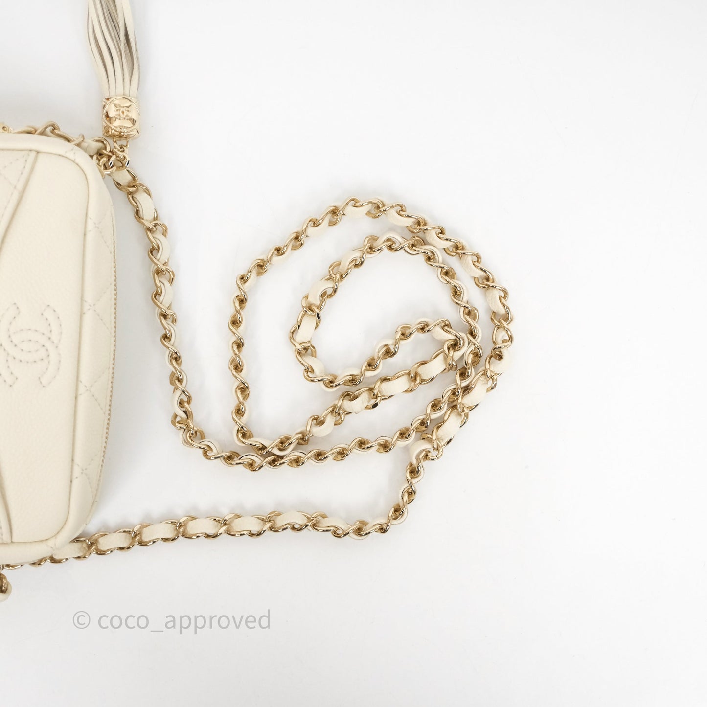 Chanel Mini Camera Bag Light Beige Caviar Gold Hardware