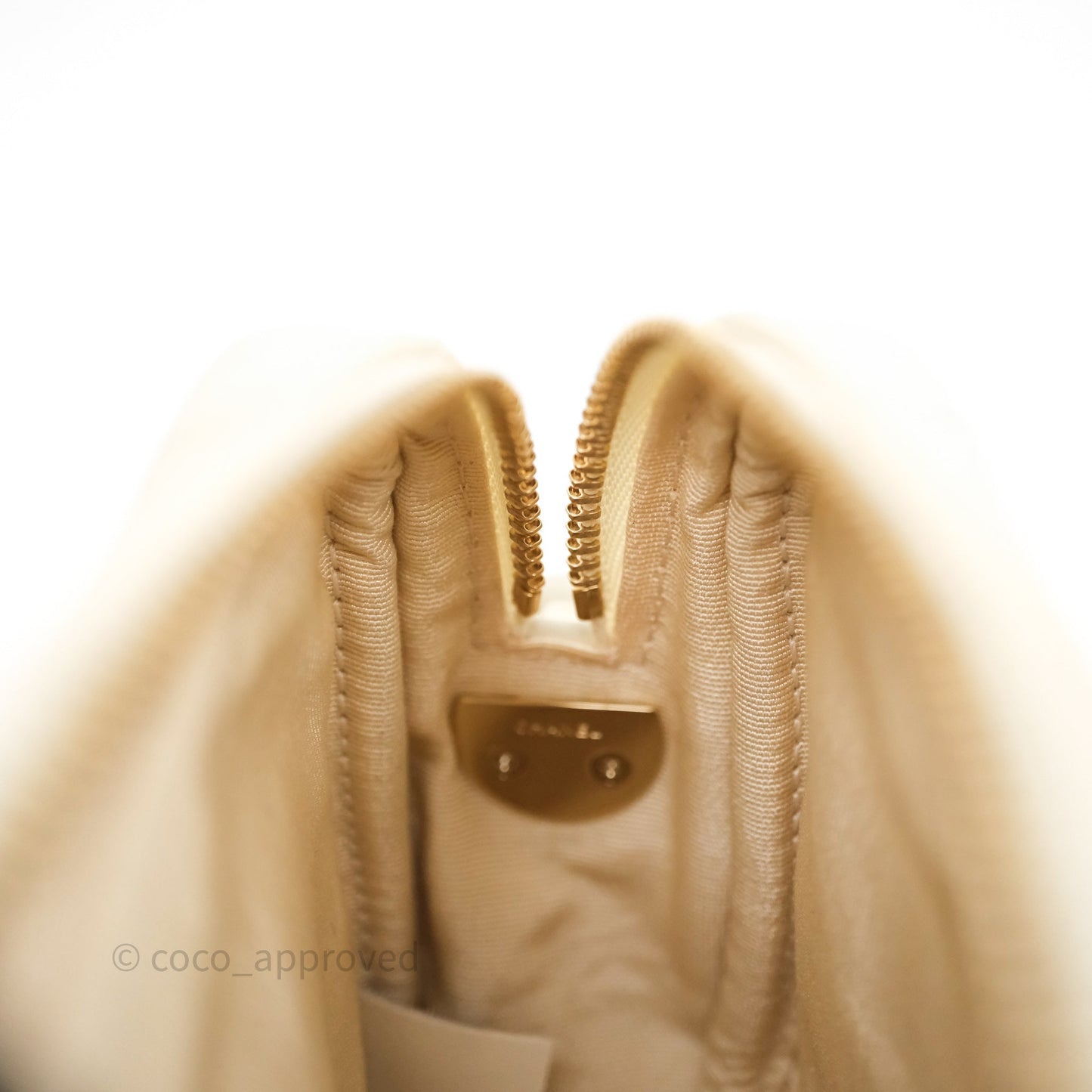 Chanel Mini Camera Bag Light Beige Caviar Gold Hardware