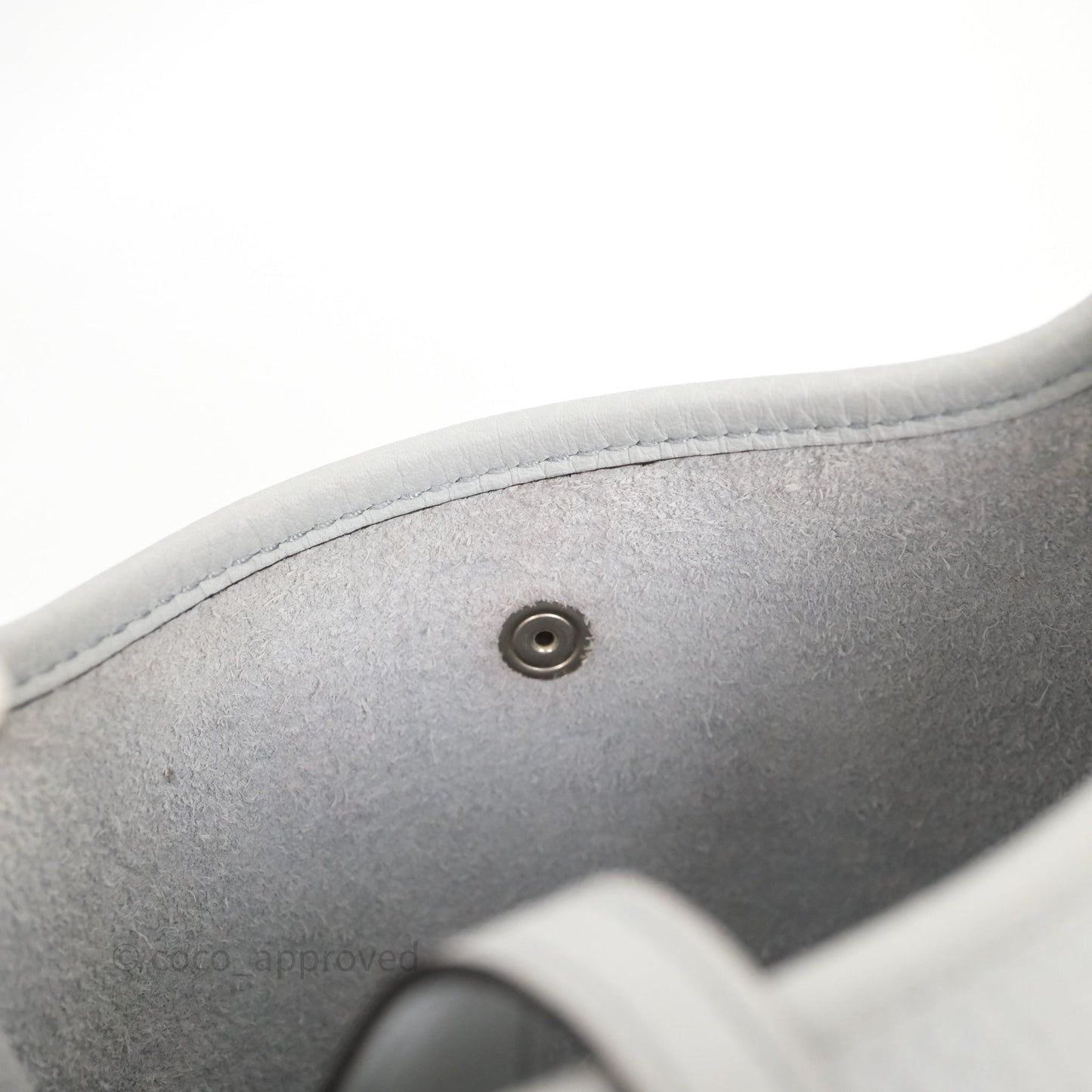 Hermès Mini Evelyne 16 Bleu Pale/Nata 08 Clemence Palladium Hardware