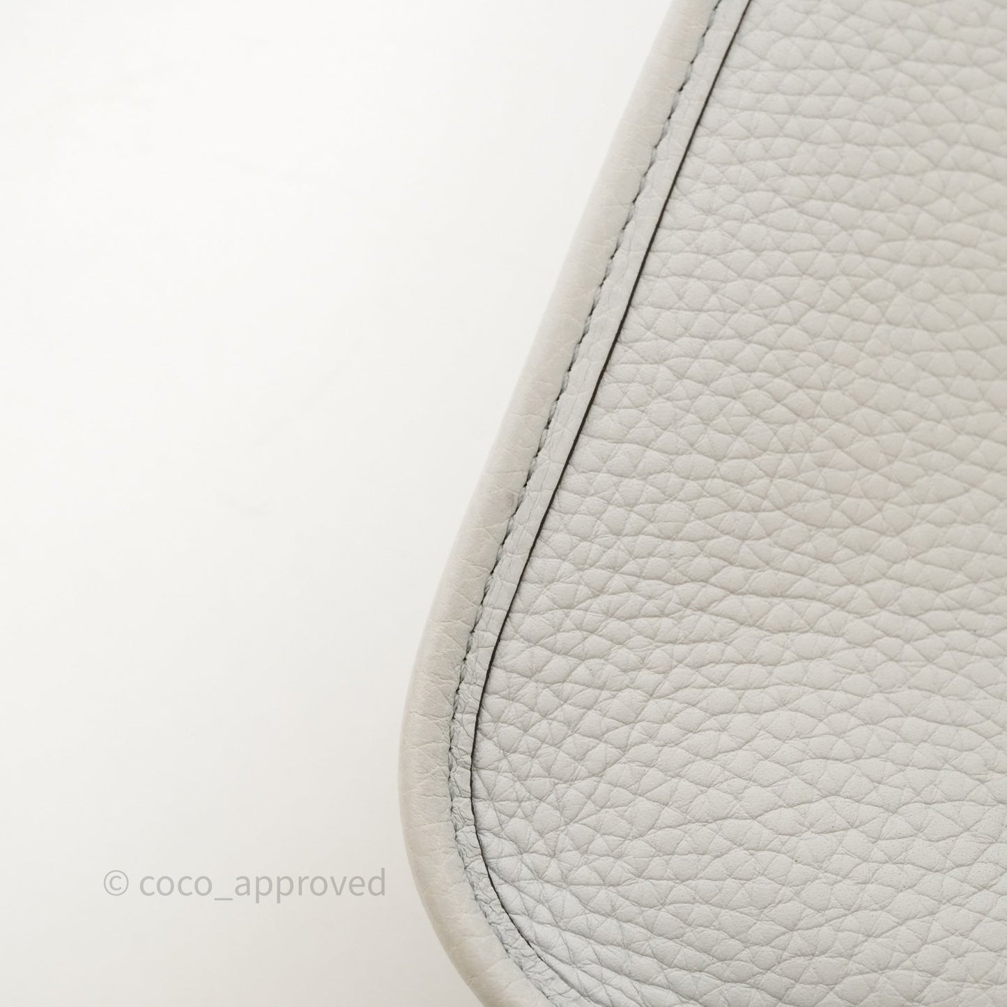 Hermès Mini Evelyne 16 Bleu Pale/Nata 08 Clemence Palladium Hardware