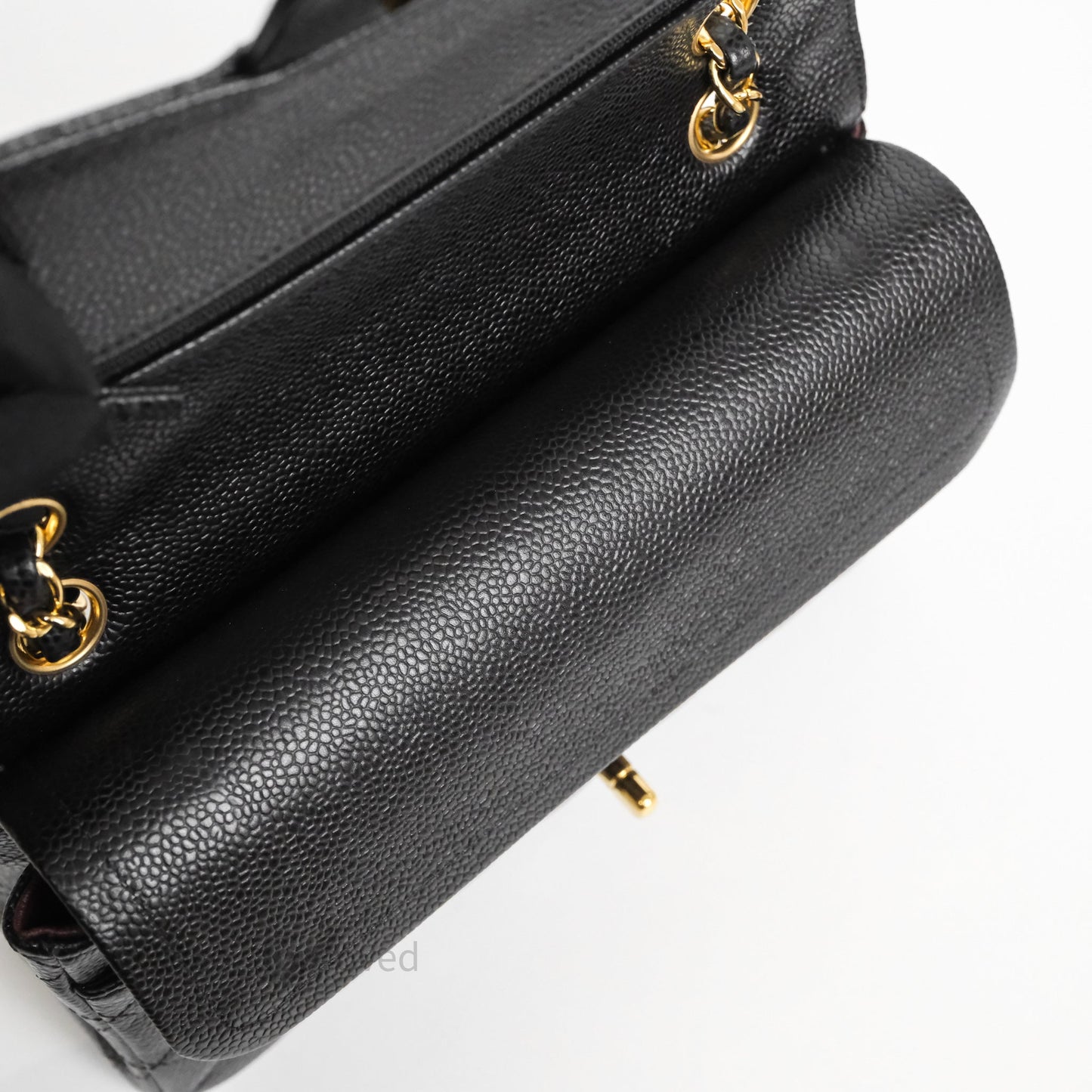 Chanel Small Classic Flap Quilted Black Caviar Gold Hardware