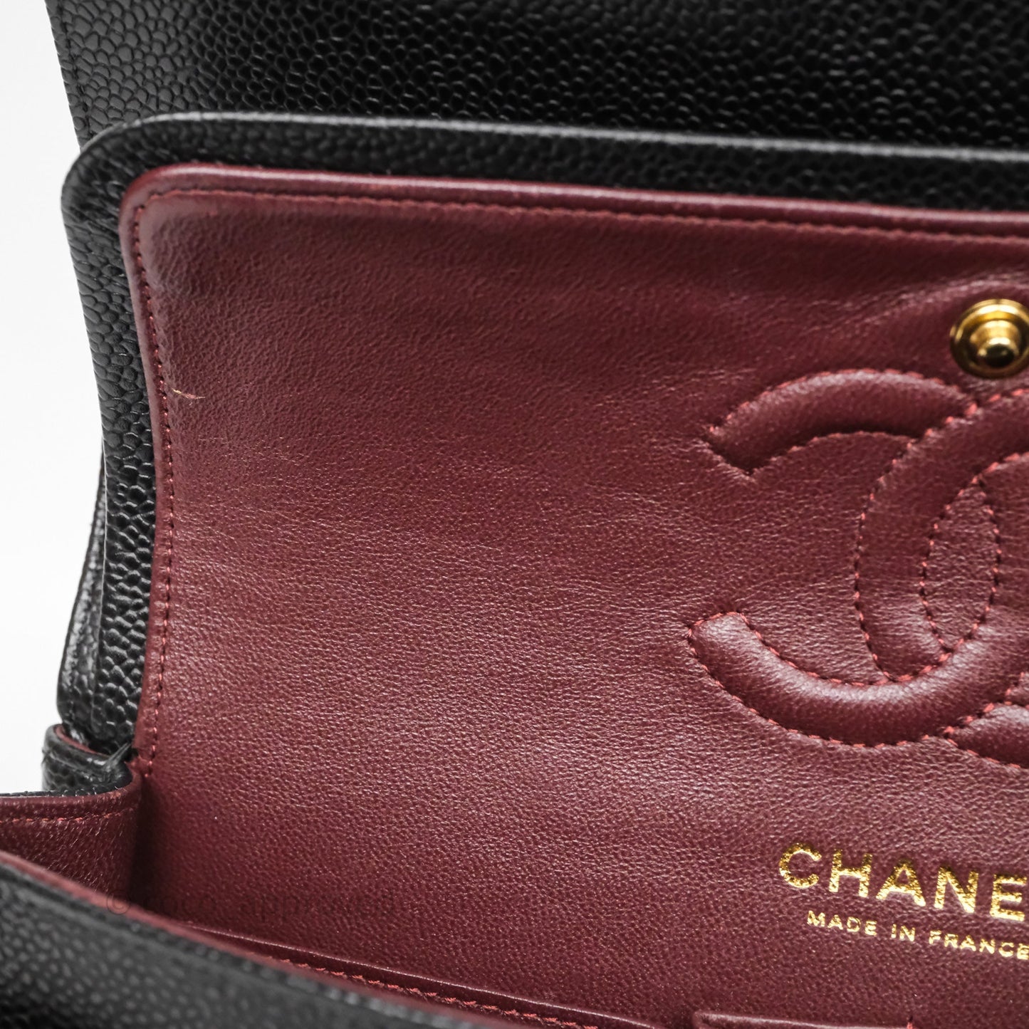 Chanel Small Classic Flap Quilted Black Caviar Gold Hardware