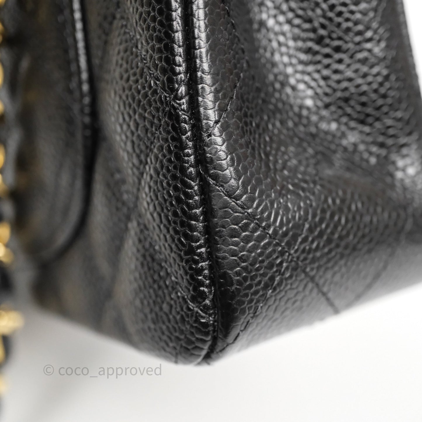 Chanel Small Classic Flap Quilted Black Caviar Gold Hardware