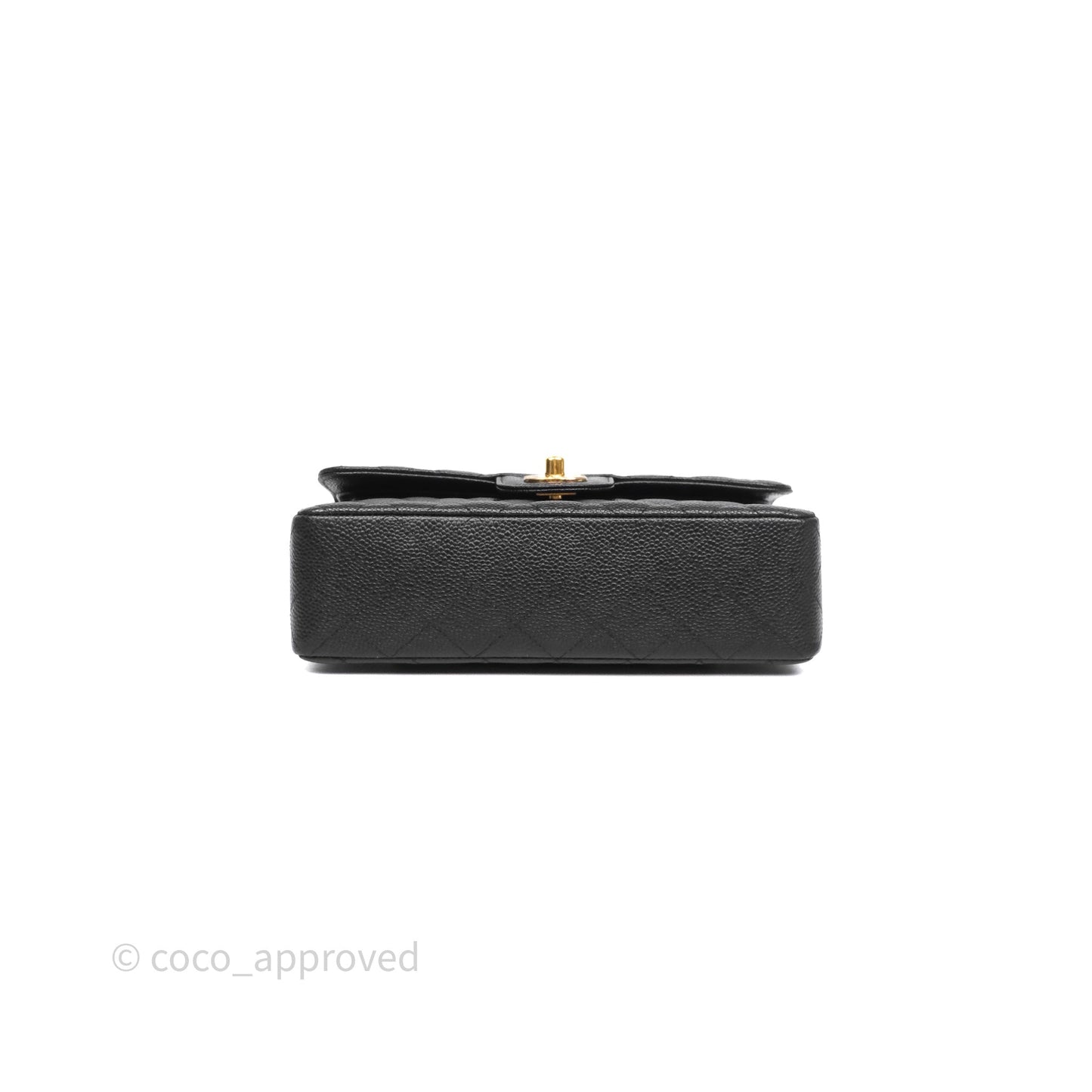 Chanel Small Classic Flap Quilted Black Caviar Gold Hardware