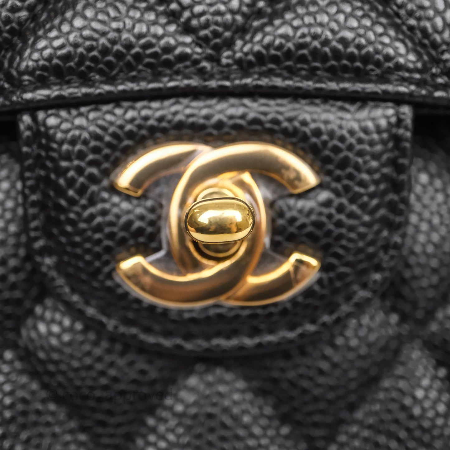 Chanel Small Classic Flap Quilted Black Caviar Gold Hardware