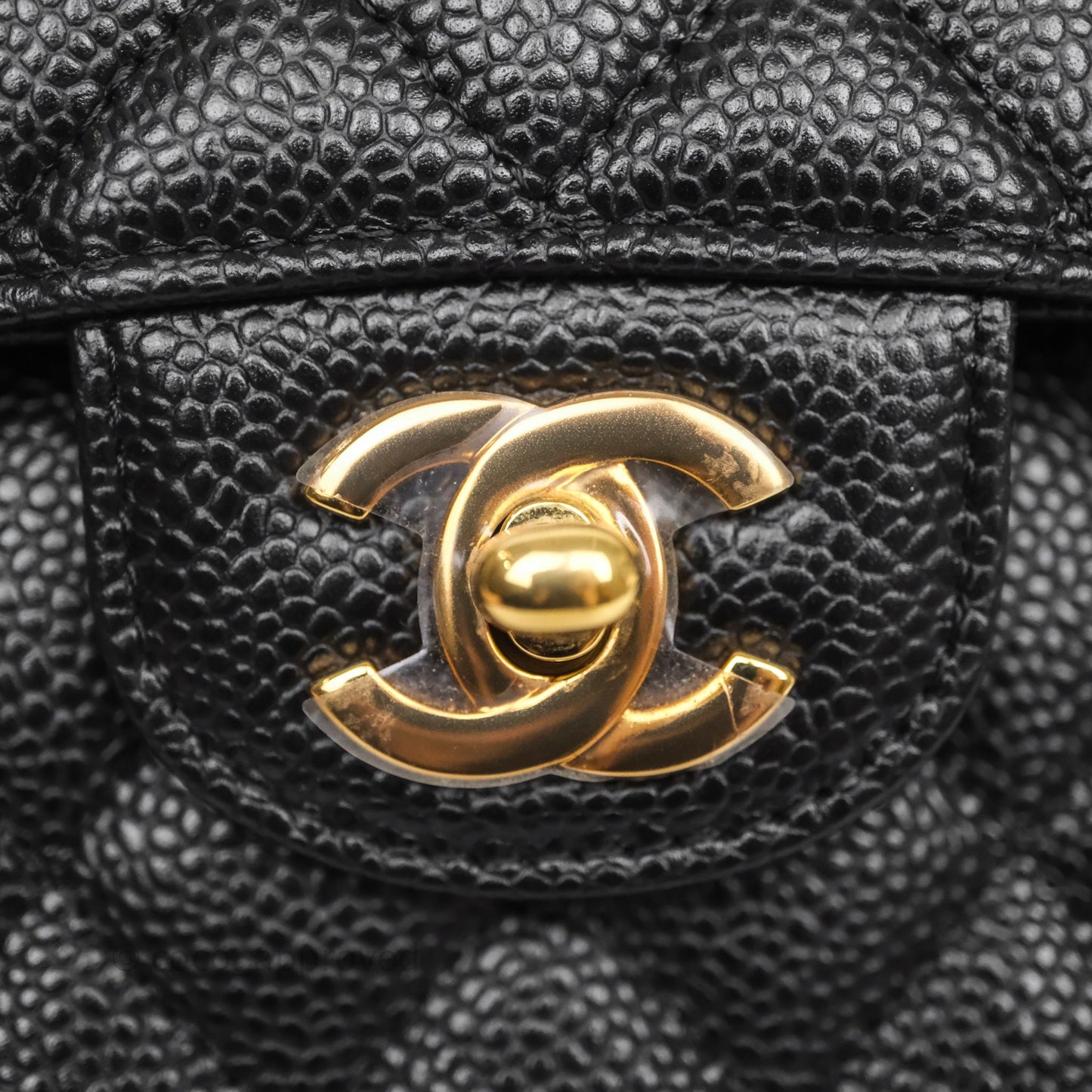 Chanel Small Classic Flap Quilted Black Caviar Gold Hardware