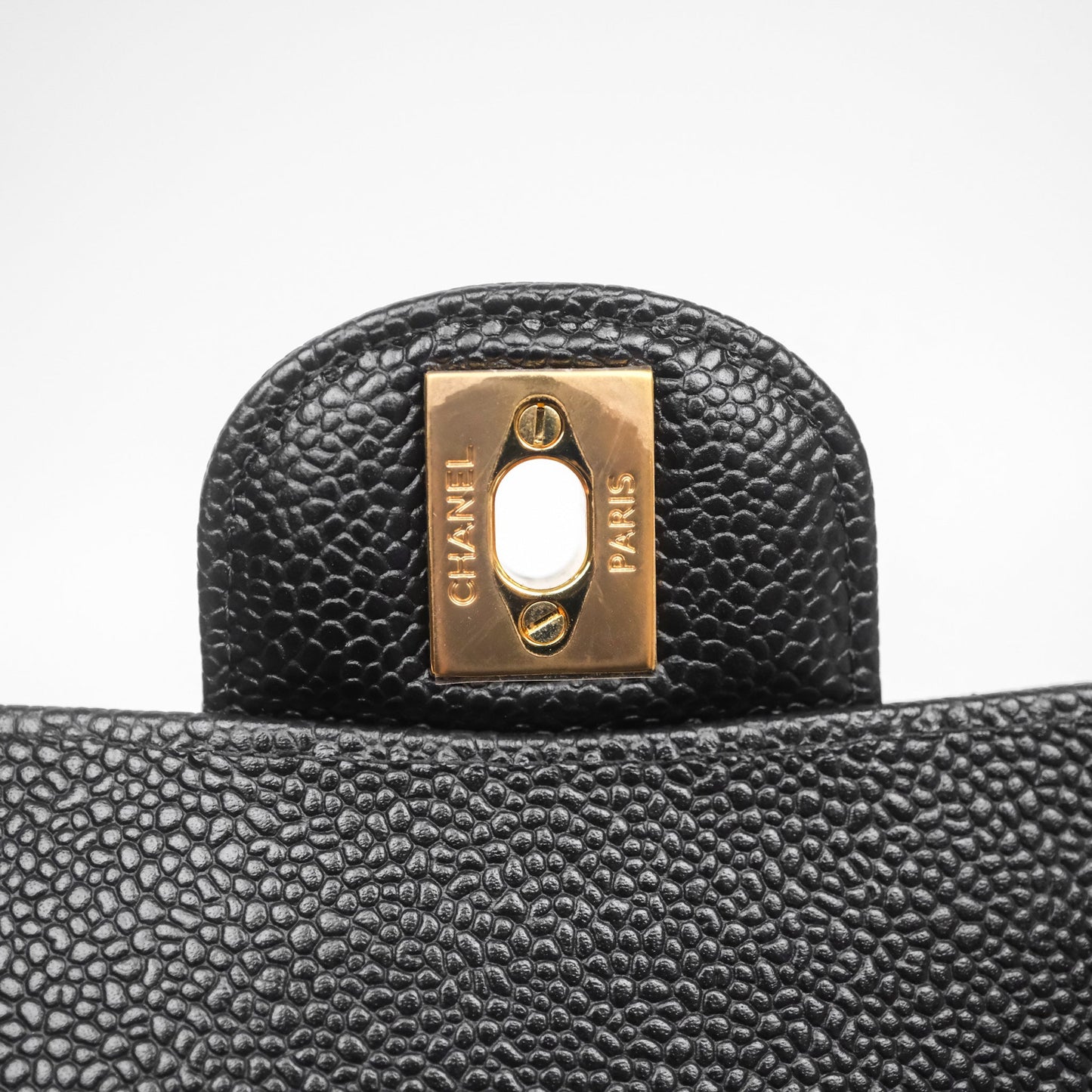 Chanel Small Classic Flap Quilted Black Caviar Gold Hardware