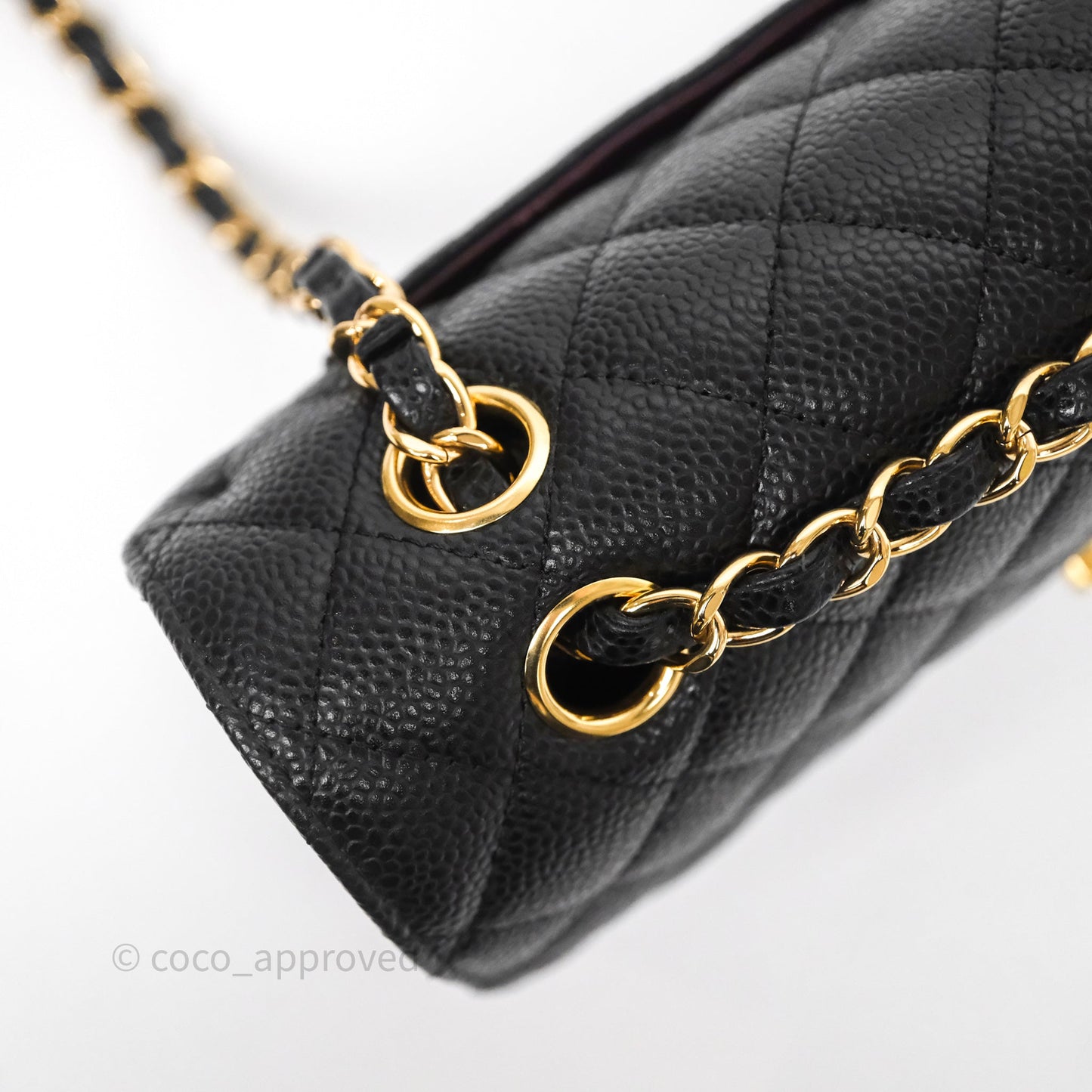 Chanel Small Classic Flap Quilted Black Caviar Gold Hardware