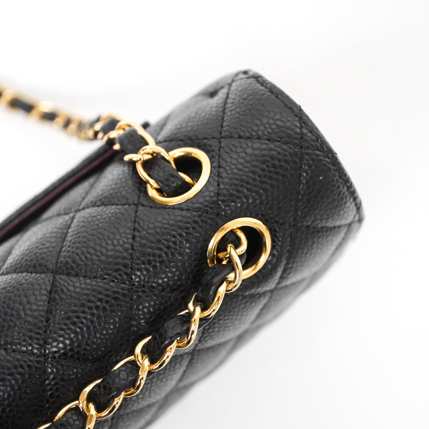 Chanel Small Classic Flap Quilted Black Caviar Gold Hardware