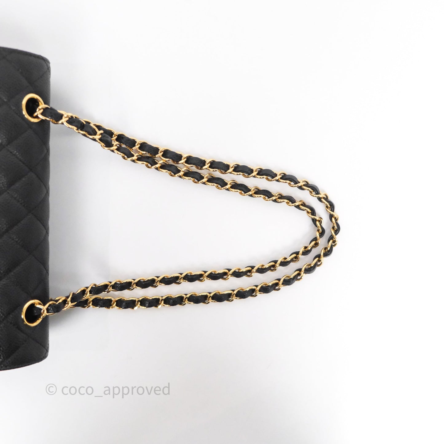 Chanel Small Classic Flap Quilted Black Caviar Gold Hardware