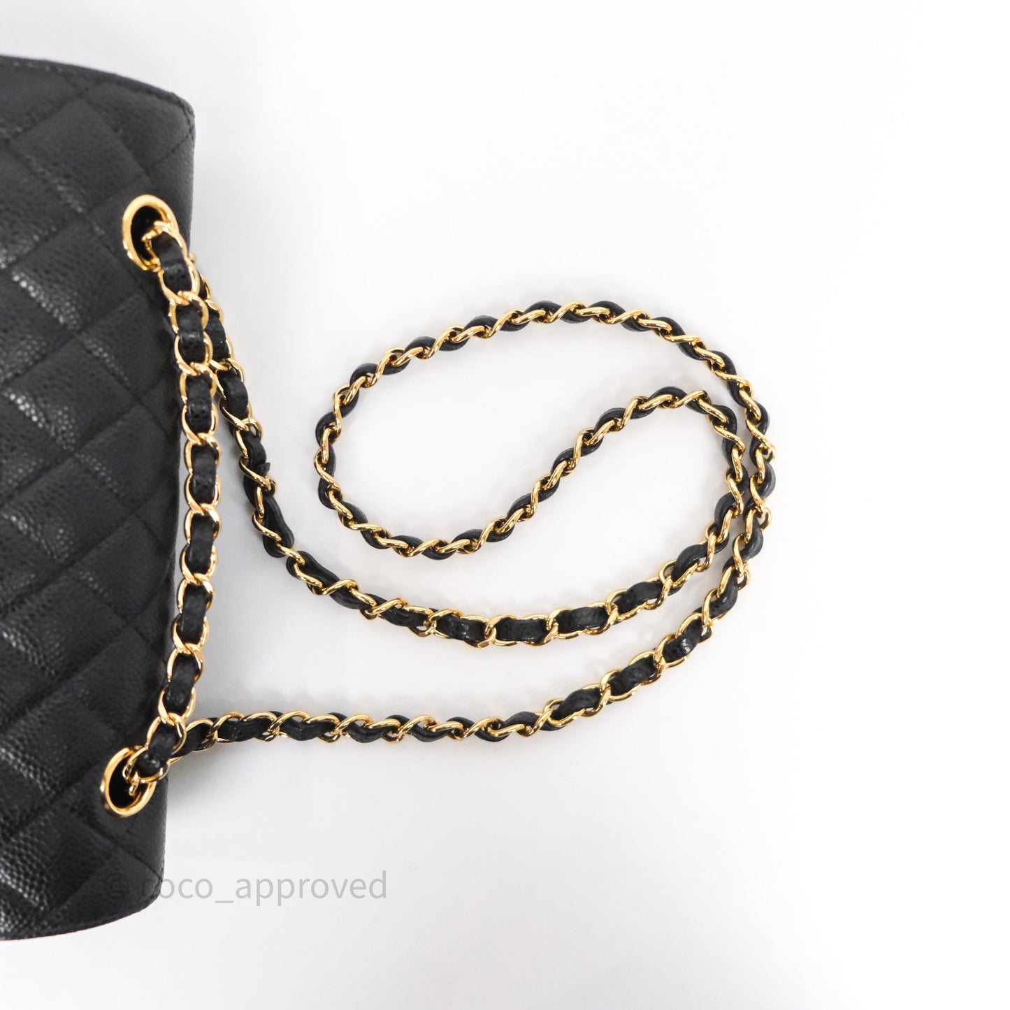 Chanel Small Classic Flap Quilted Black Caviar Gold Hardware