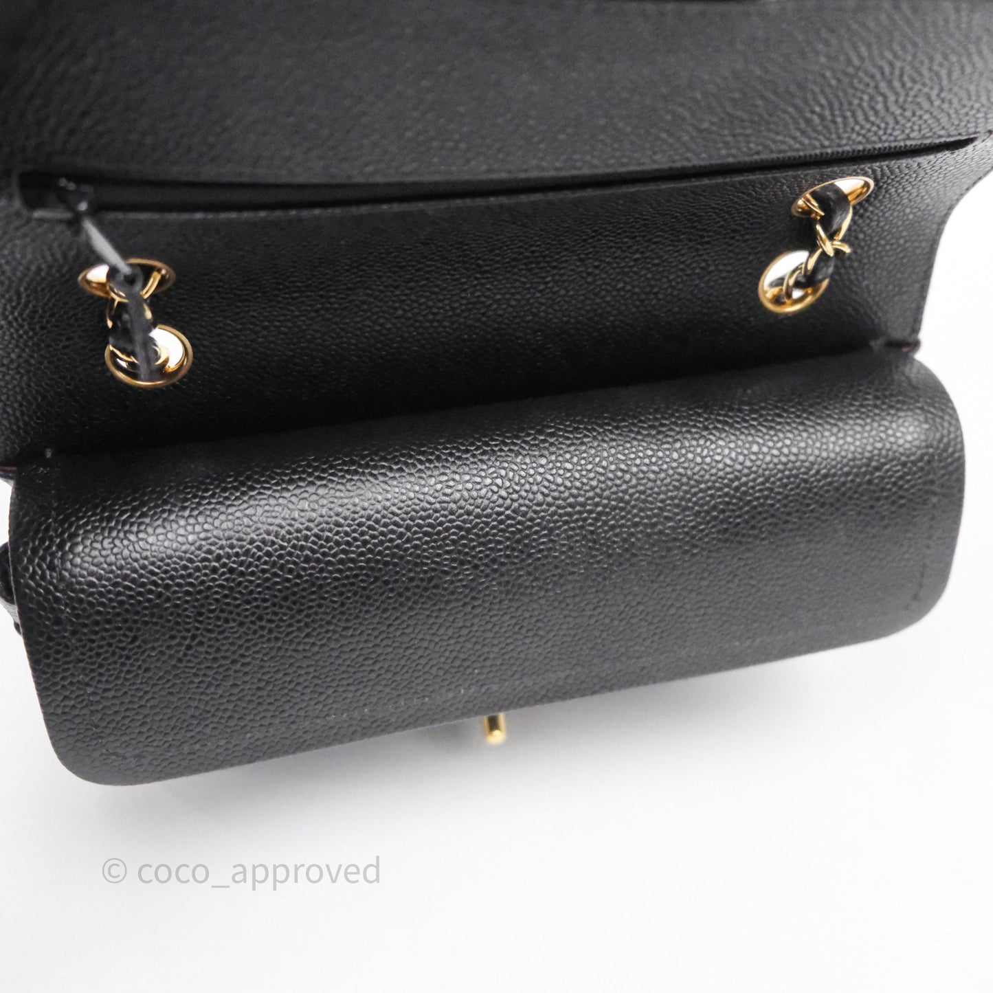 Chanel Small Classic Flap Quilted Black Caviar Gold Hardware
