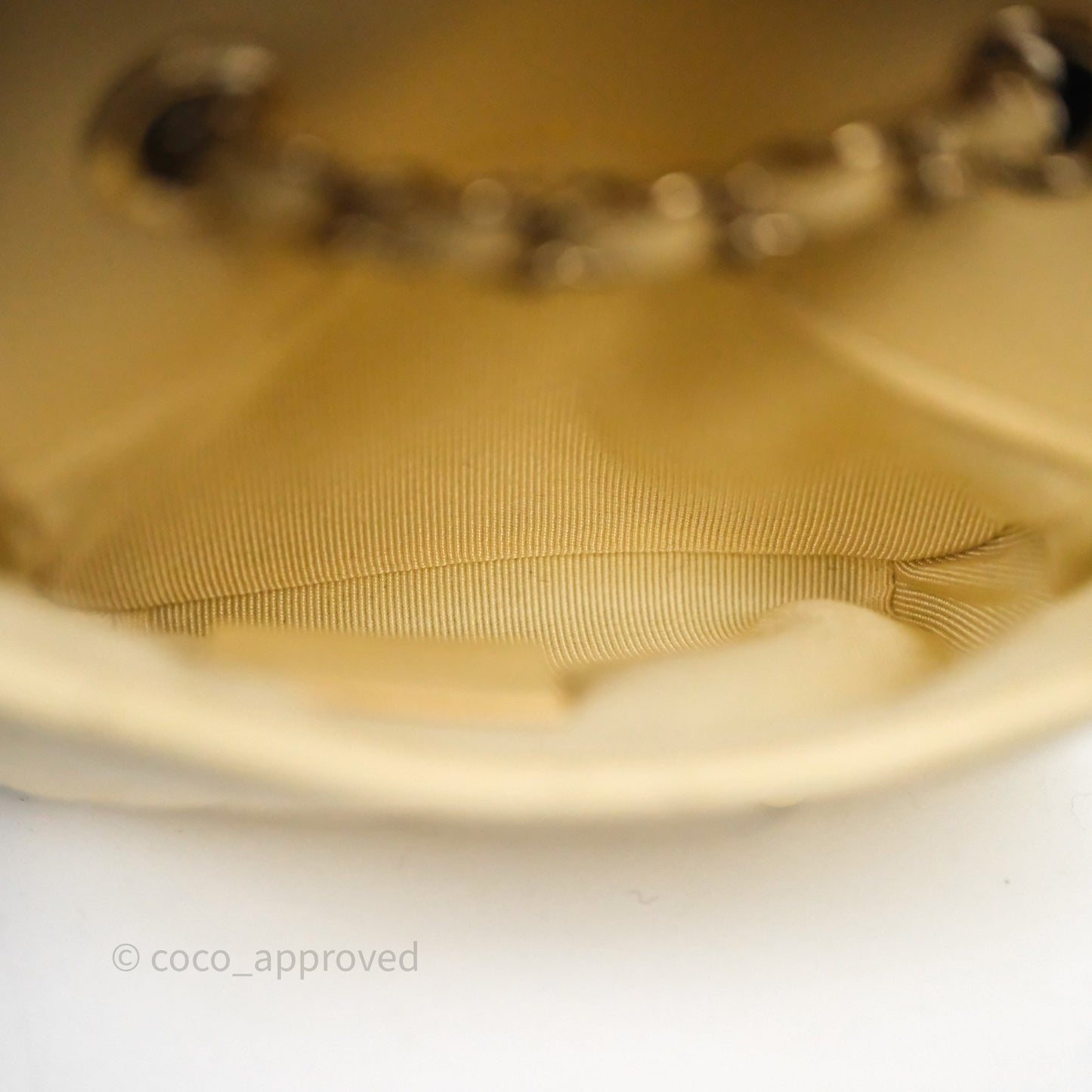 Chanel Mini Card Holder Chain Belt Bag Yellow Lambskin Gold Hardware