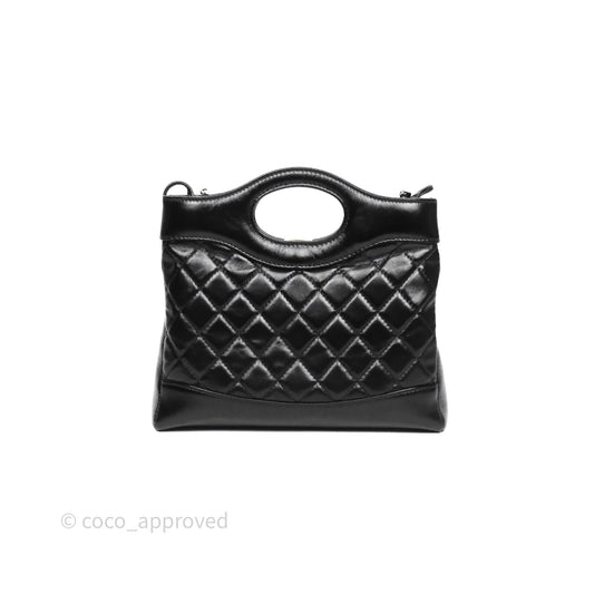 Chanel 31 Mini Black Shiny Lambskin Gold Hardware