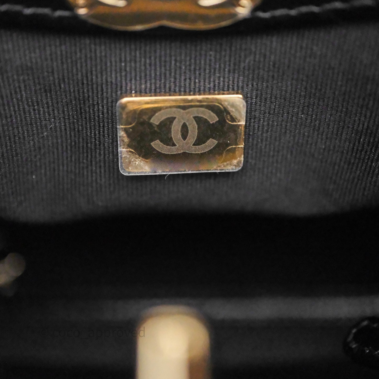 Chanel 31 Mini Black Shiny Lambskin Gold Hardware