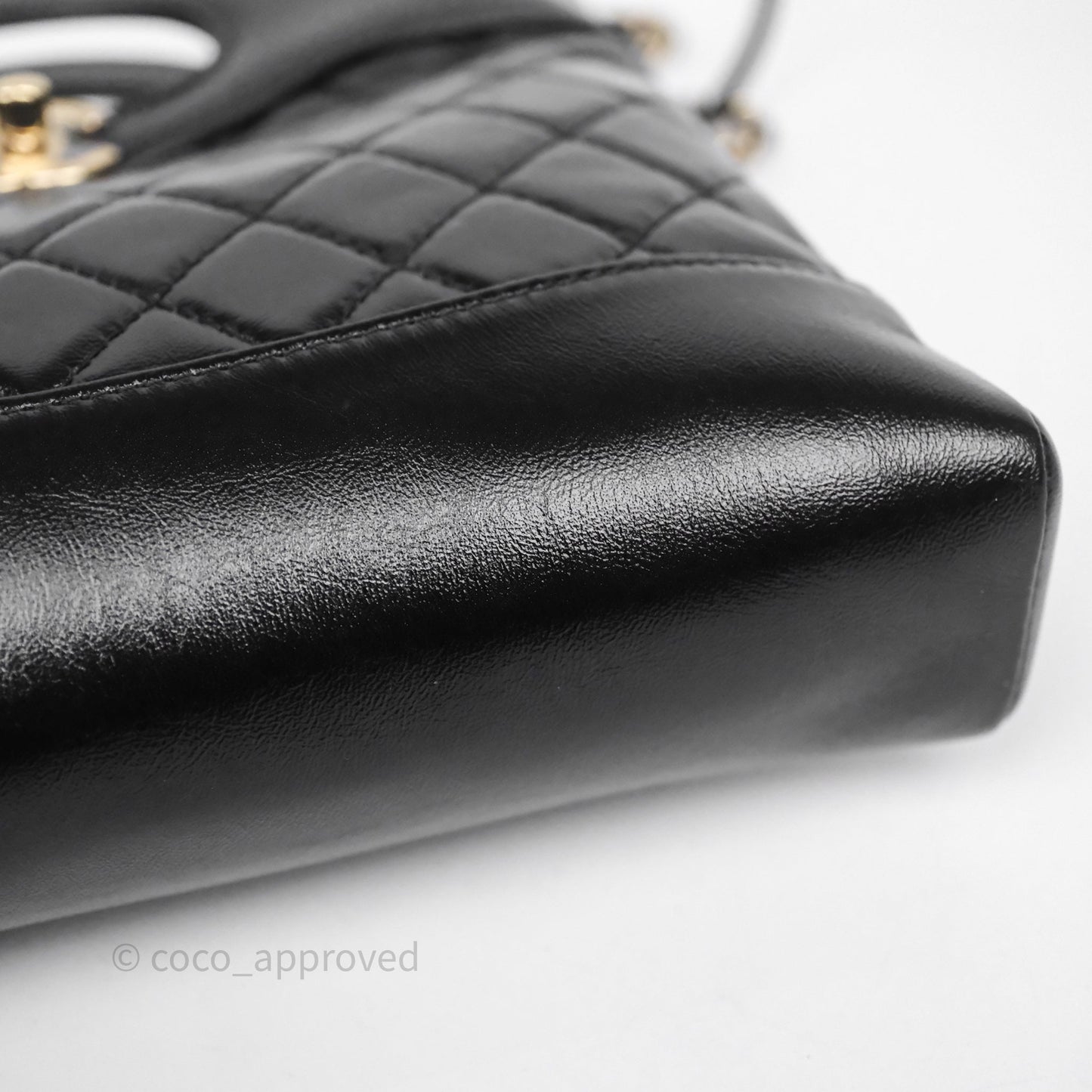 Chanel 31 Mini Black Shiny Lambskin Gold Hardware