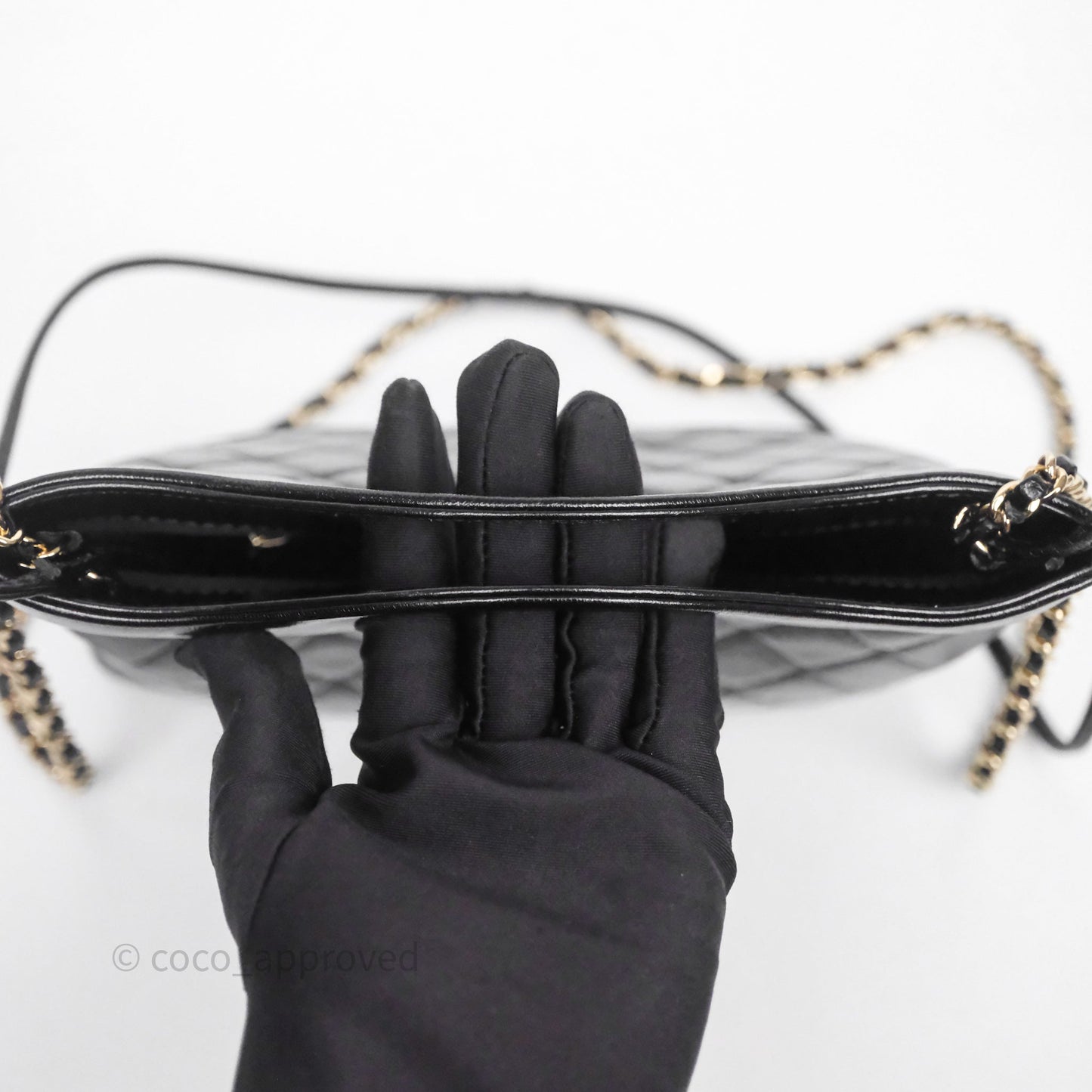 Chanel 31 Mini Black Shiny Lambskin Gold Hardware