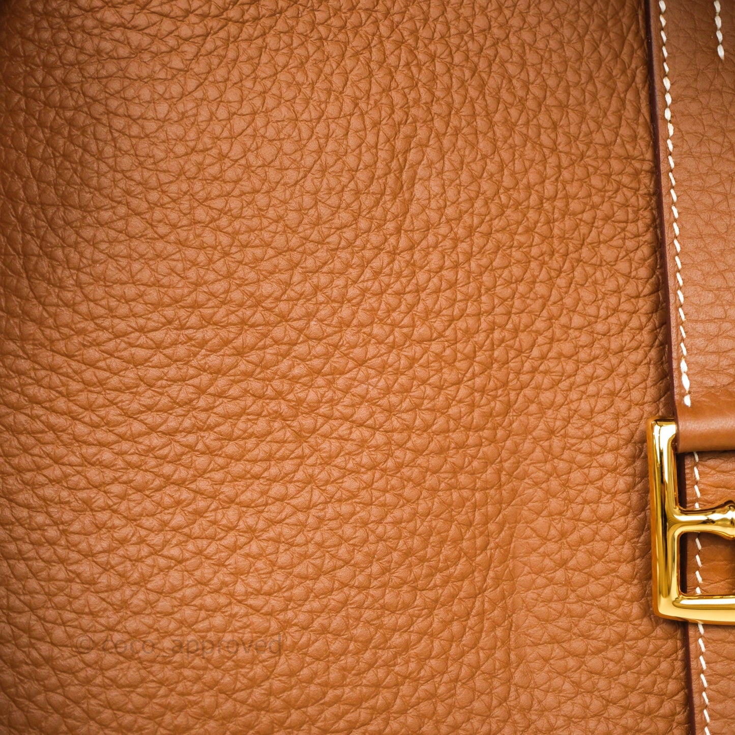 Hermès Halzan 31 Gold 37 Clemence Gold Hardware