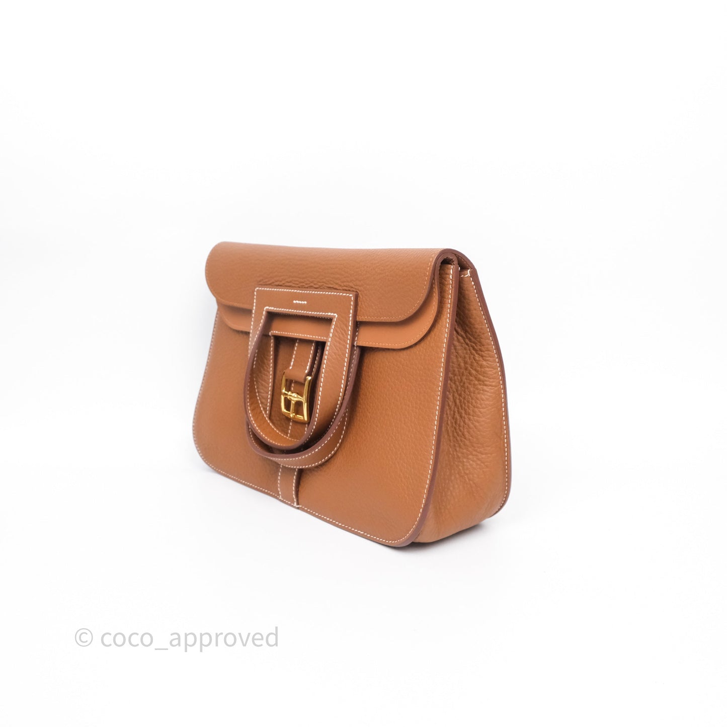 Hermès Halzan 31 Gold 37 Clemence Gold Hardware