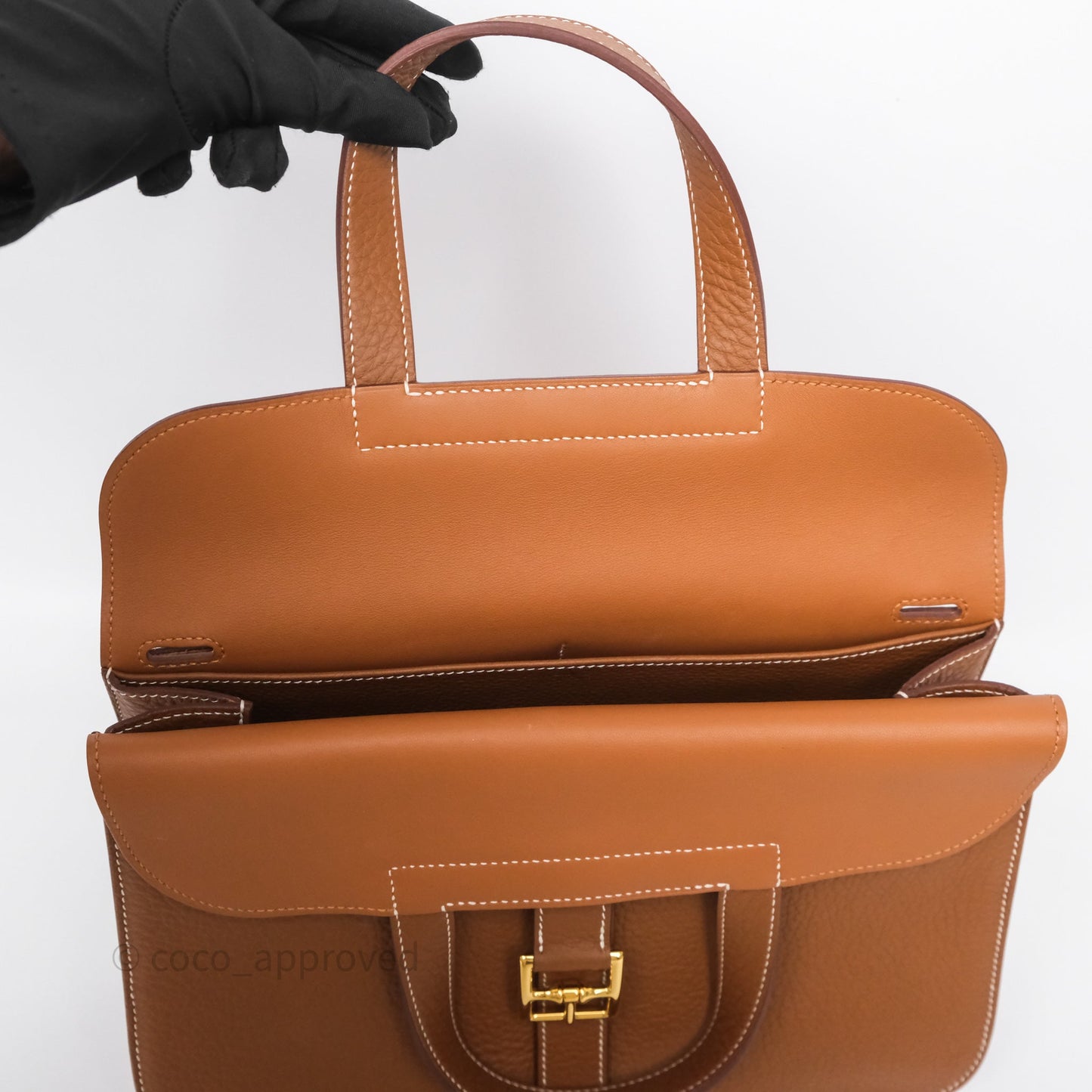 Hermès Halzan 31 Gold 37 Clemence Gold Hardware