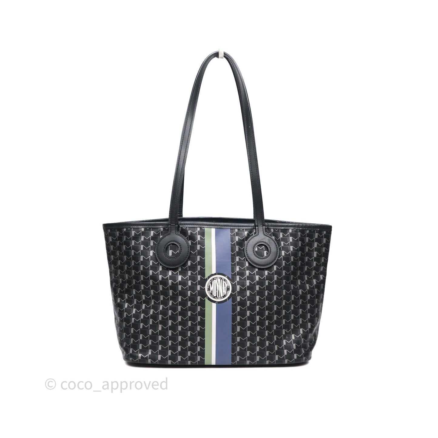 Moynat Tote Ruban PM Carbon Silver