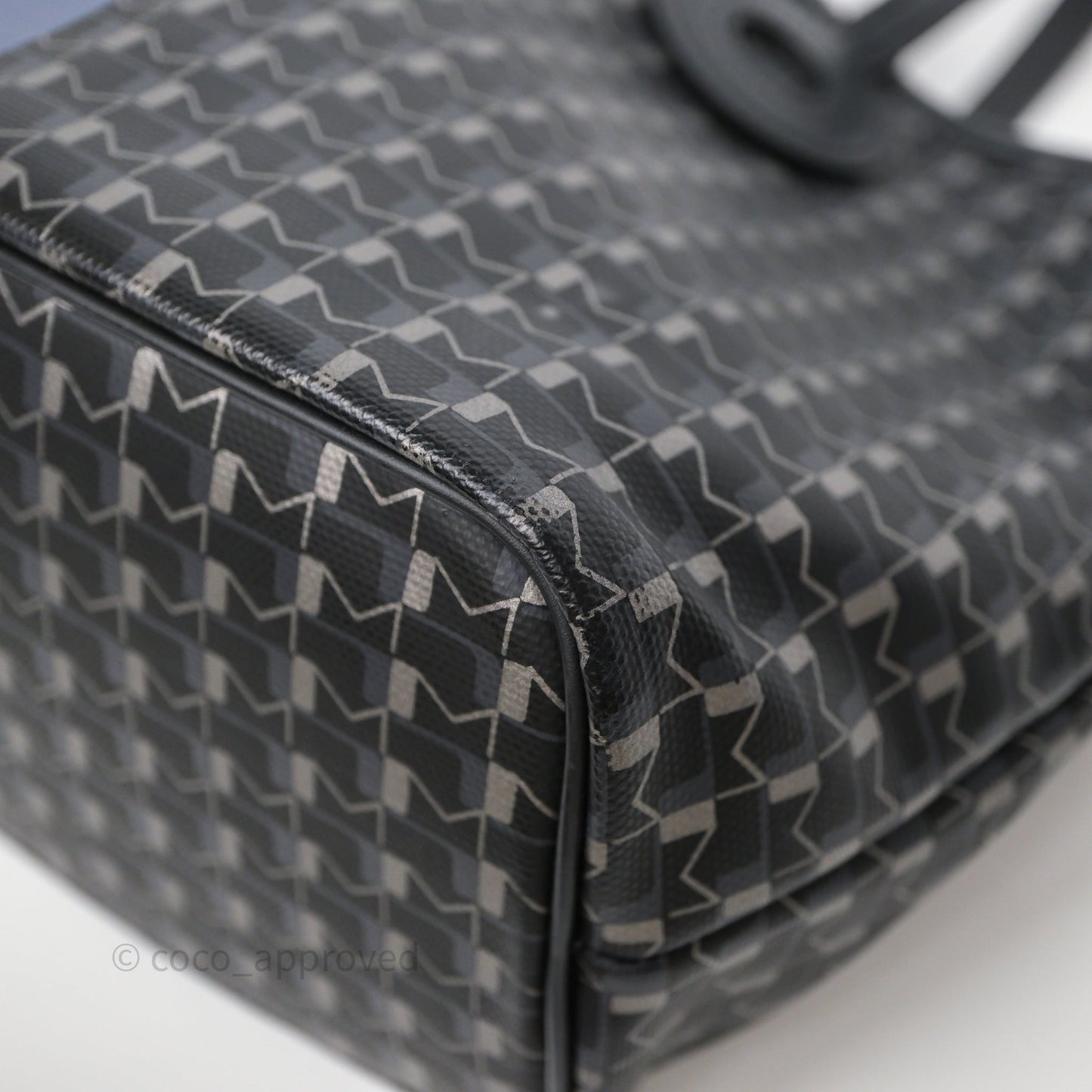 Moynat Tote Ruban PM Carbon Silver