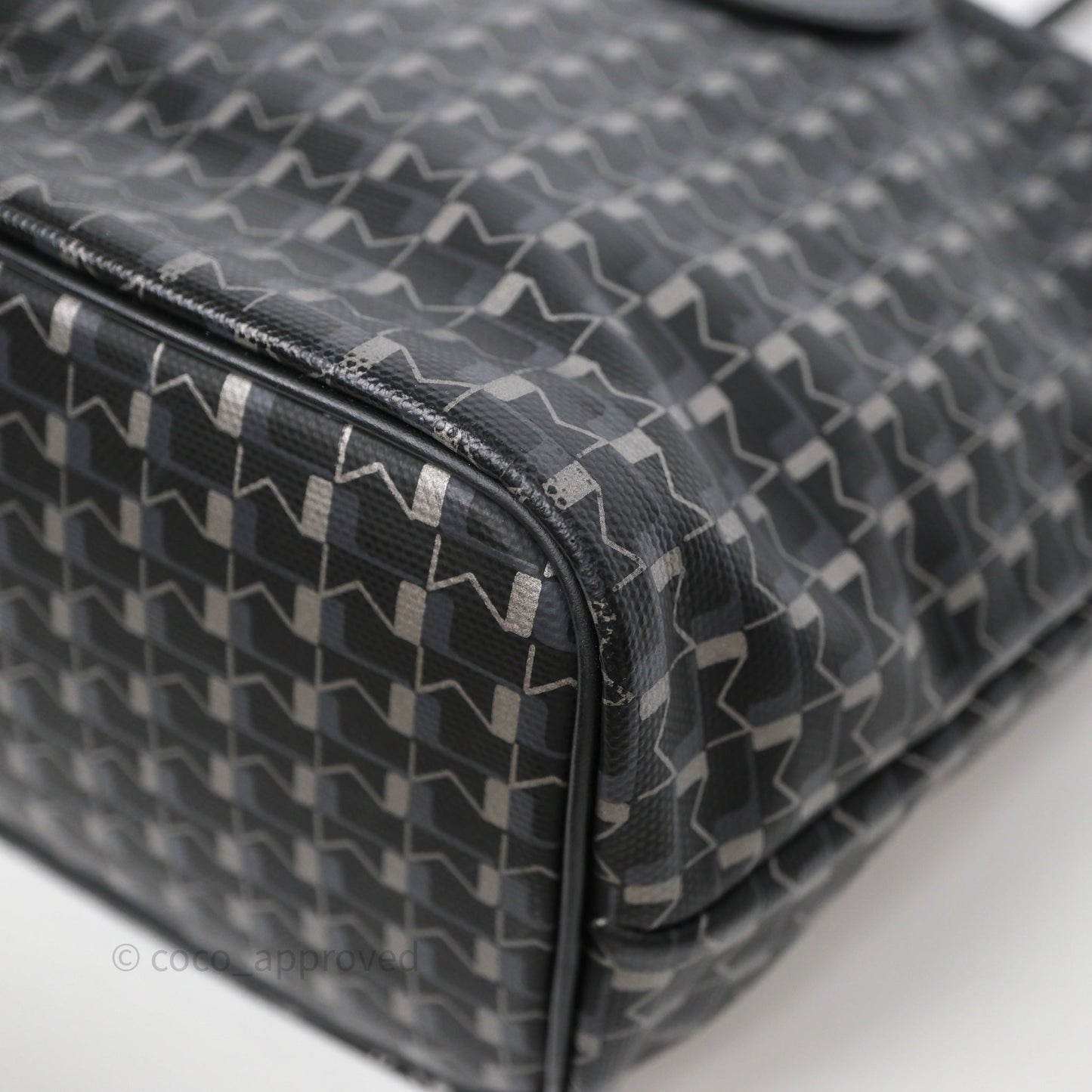 Moynat Tote Ruban PM Carbon Silver