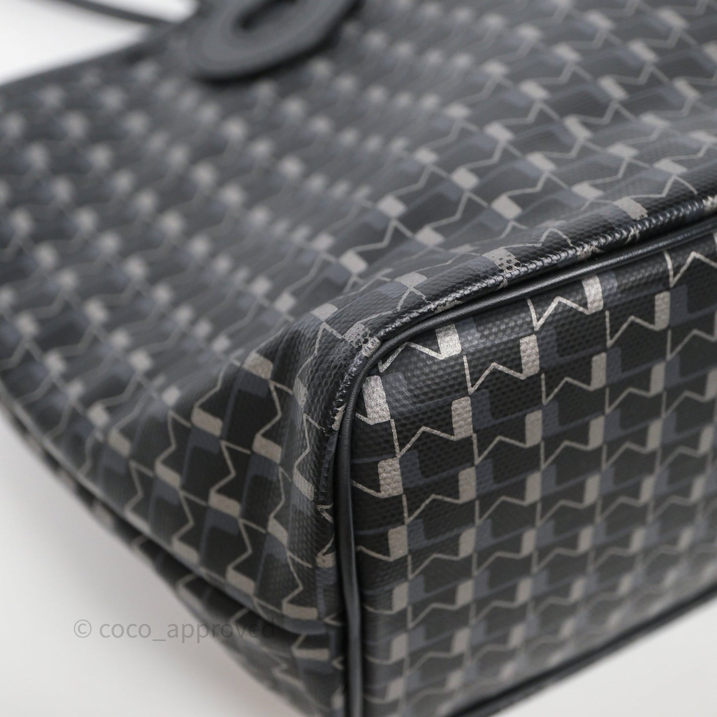 Moynat Tote Ruban PM Carbon Silver