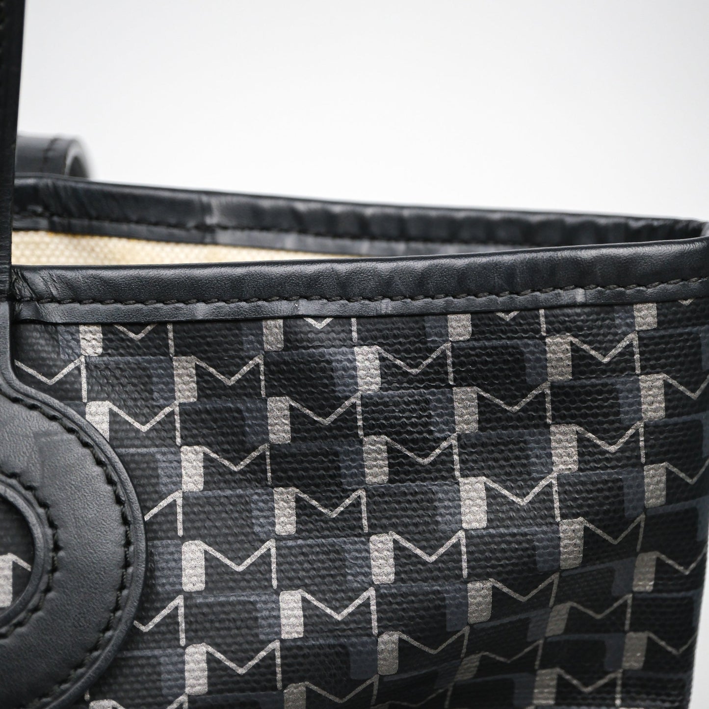 Moynat Tote Ruban PM Carbon Silver
