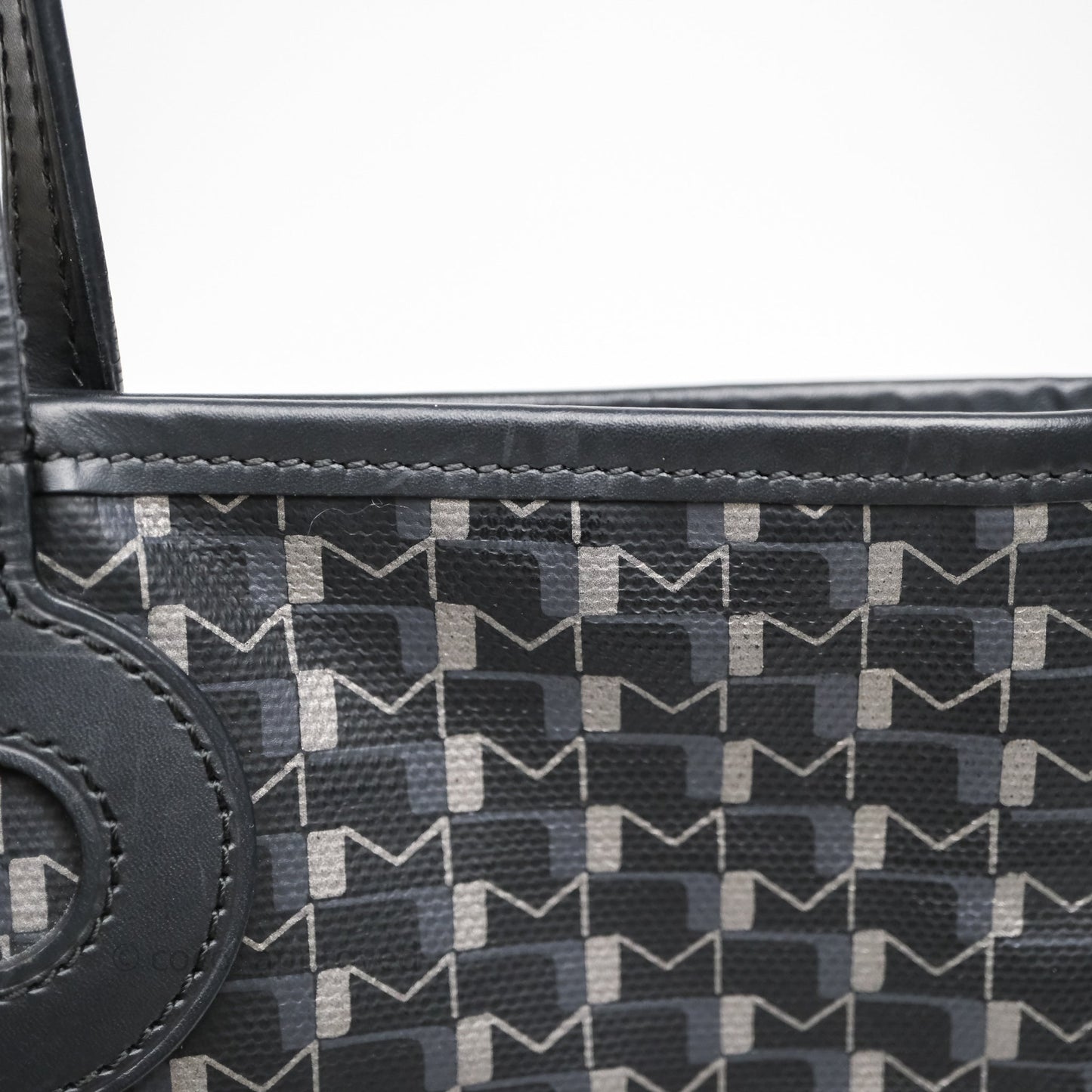 Moynat Tote Ruban PM Carbon Silver