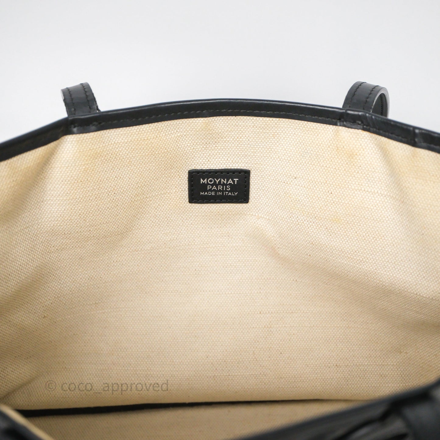 Moynat Tote Ruban PM Carbon Silver