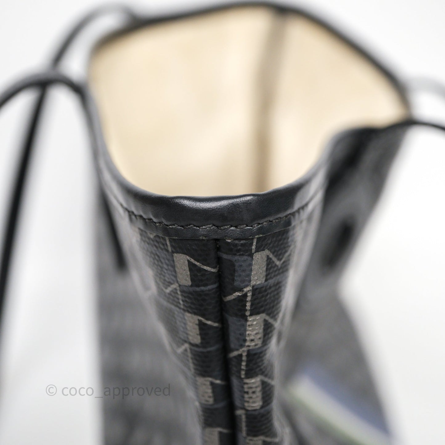 Moynat Tote Ruban PM Carbon Silver