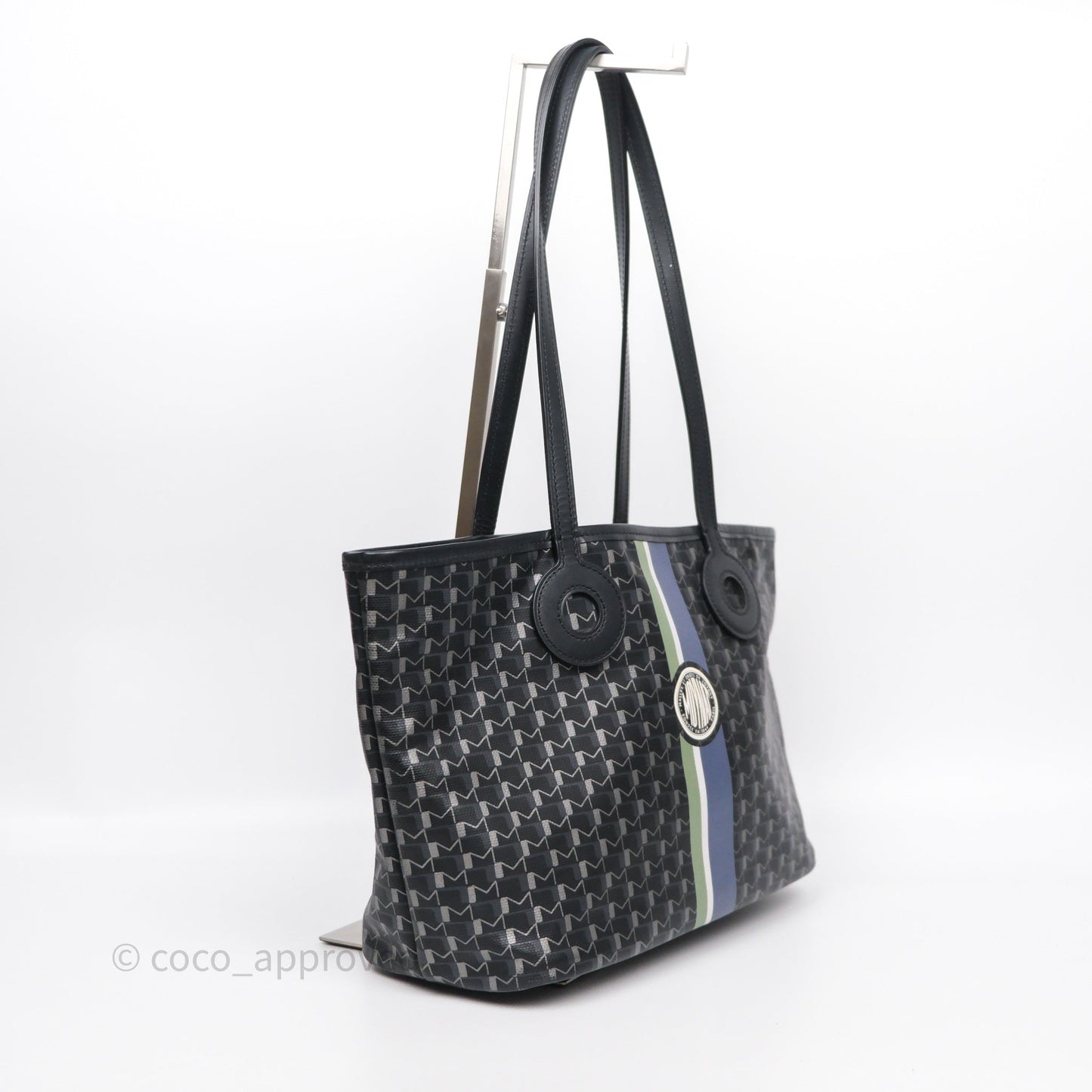 Moynat Tote Ruban PM Carbon Silver