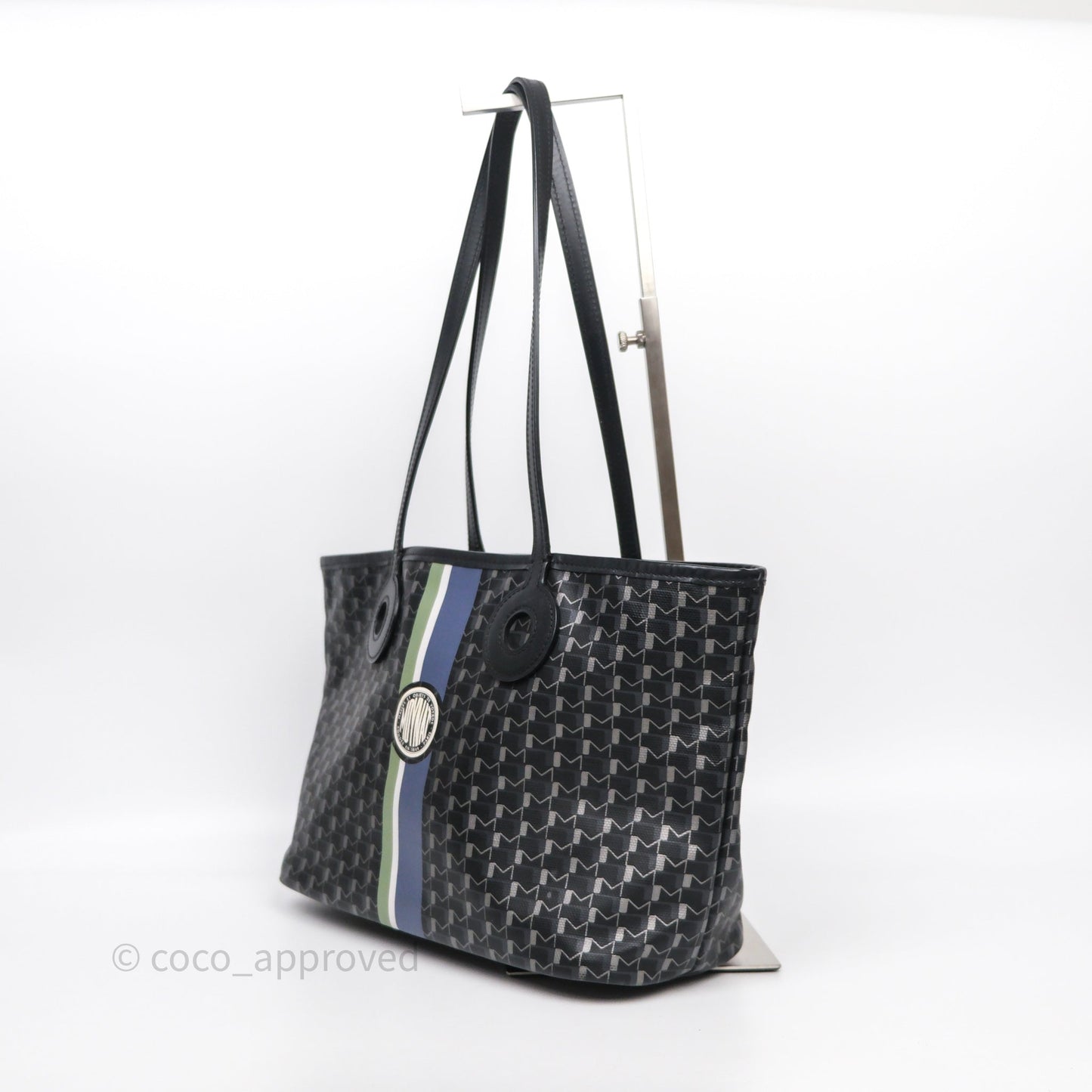 Moynat Tote Ruban PM Carbon Silver