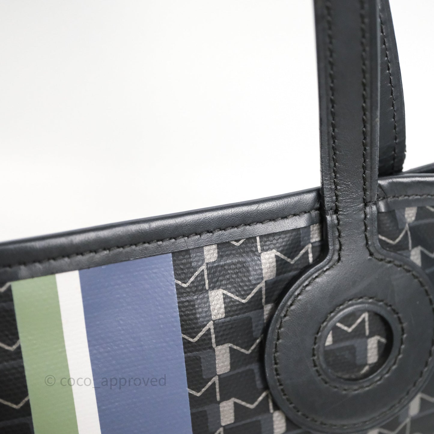 Moynat Tote Ruban PM Carbon Silver