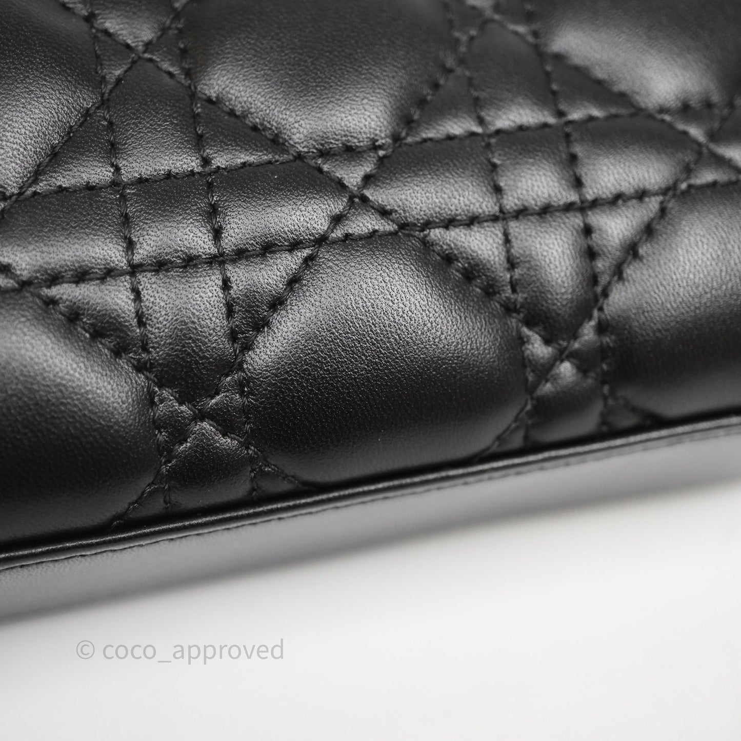 Christian Dior Small Lady D-Joy Bag Black Lambskin Cannage Gold Hardware
