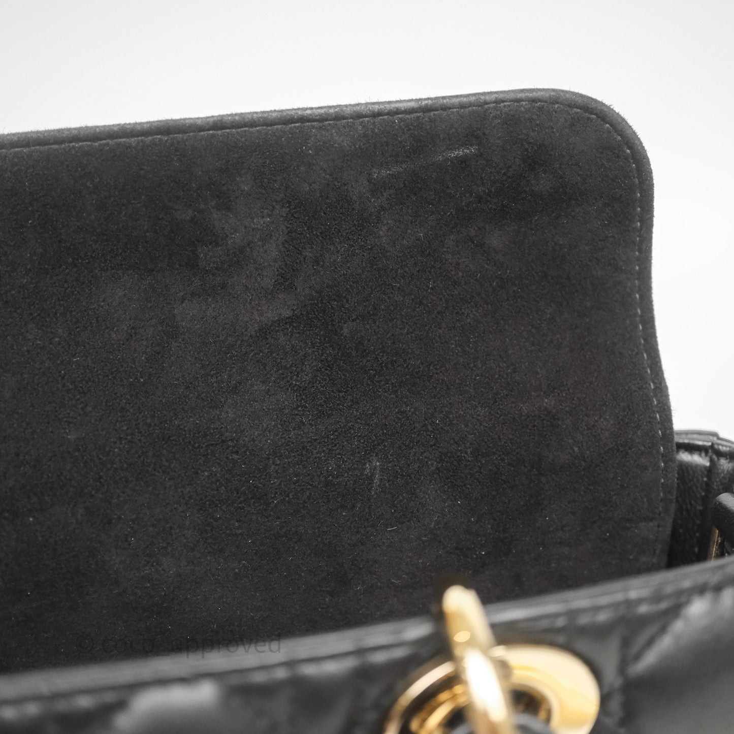 Christian Dior Small Lady D-Joy Bag Black Lambskin Cannage Gold Hardware