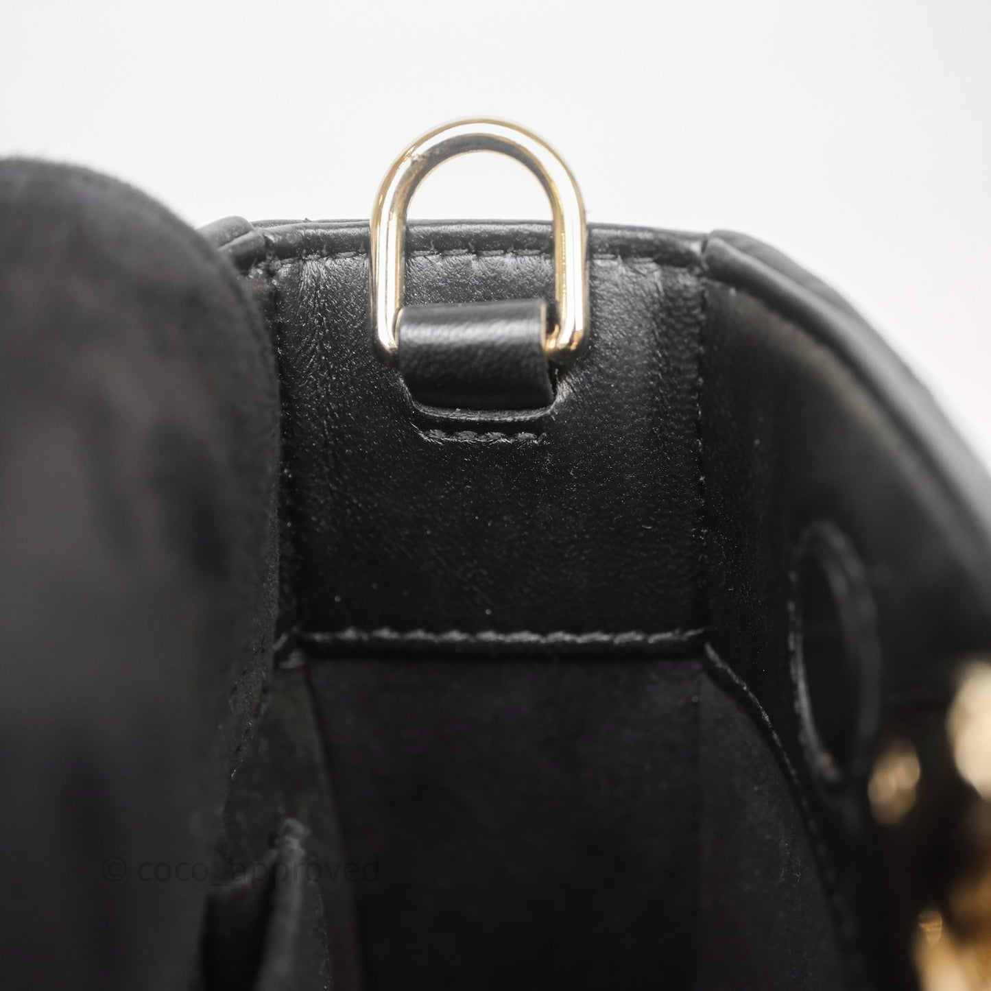 Christian Dior Small Lady D-Joy Bag Black Lambskin Cannage Gold Hardware
