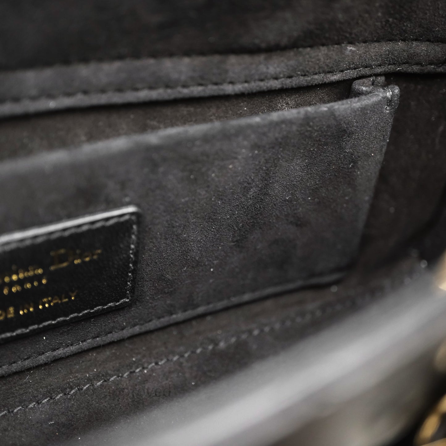 Christian Dior Small Lady D-Joy Bag Black Lambskin Cannage Gold Hardware