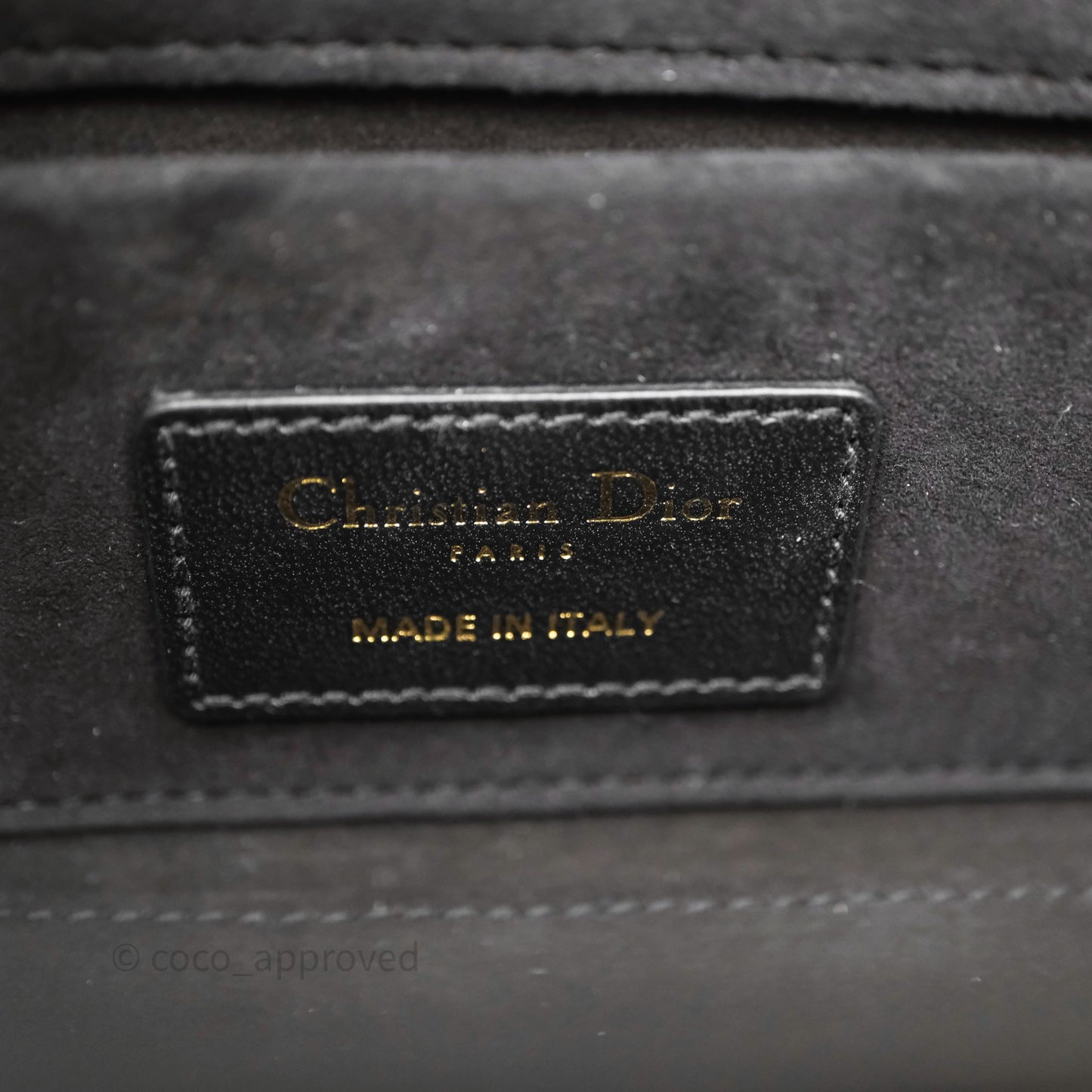 Christian Dior Small Lady D-Joy Bag Black Lambskin Cannage Gold Hardware