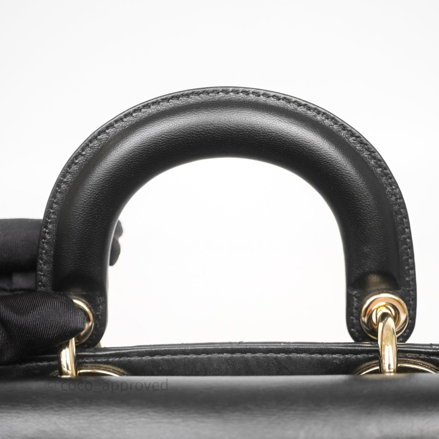 Christian Dior Small Lady D-Joy Bag Black Lambskin Cannage Gold Hardware