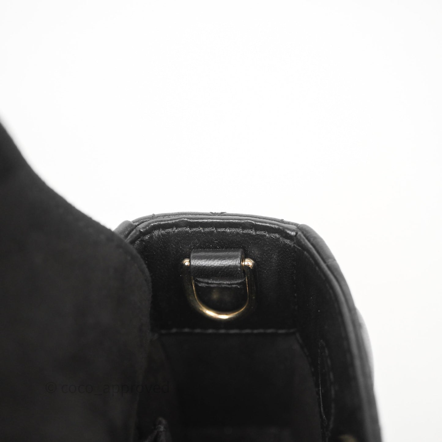 Christian Dior Small Lady D-Joy Bag Black Lambskin Cannage Gold Hardware